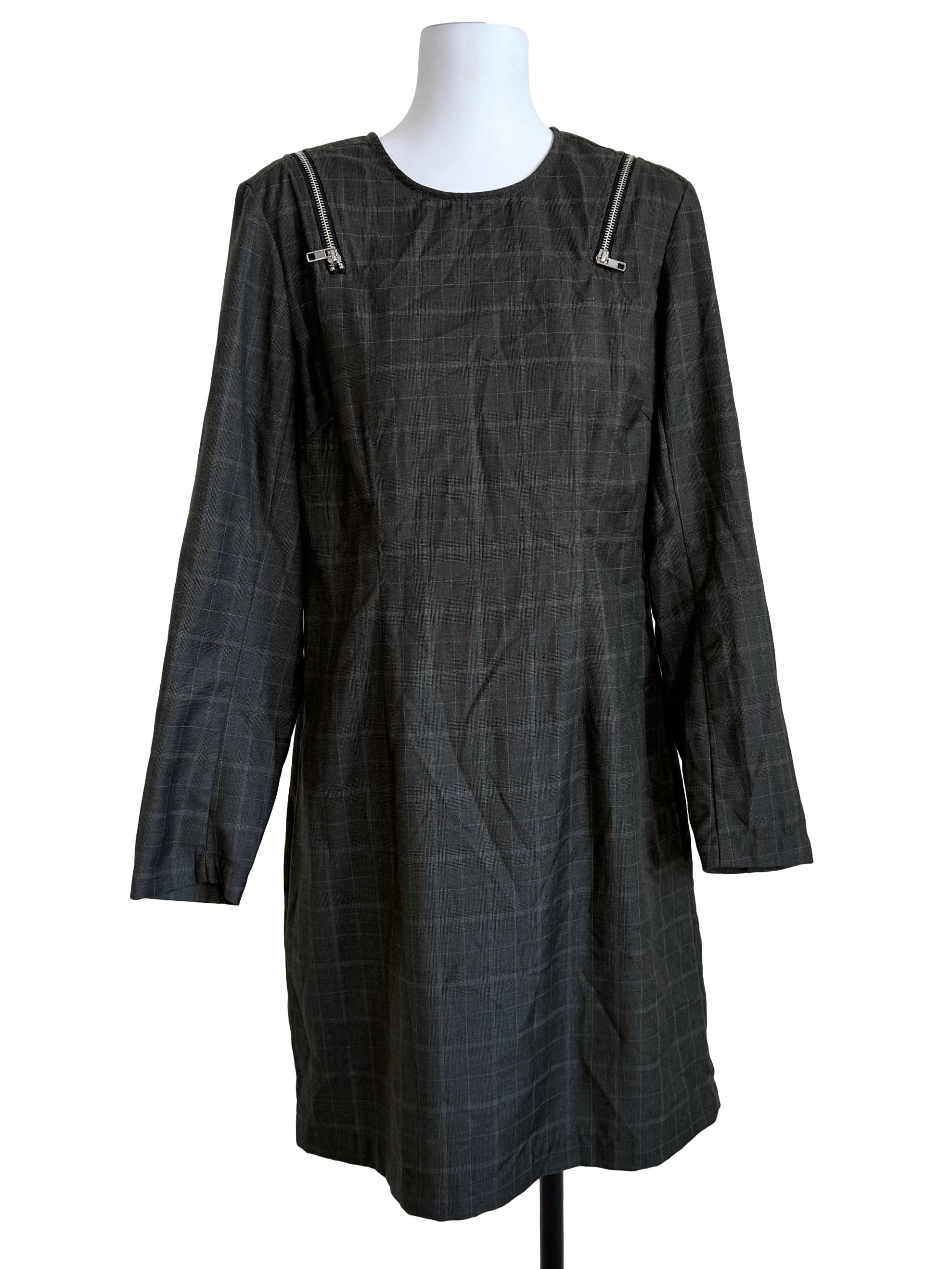 Anchor Grey Checkered Dress