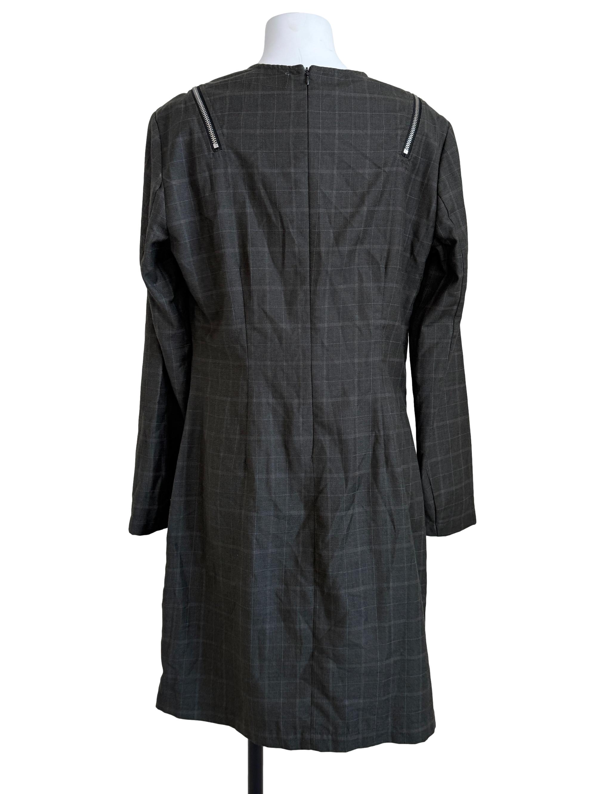 Anchor Grey Checkered Dress