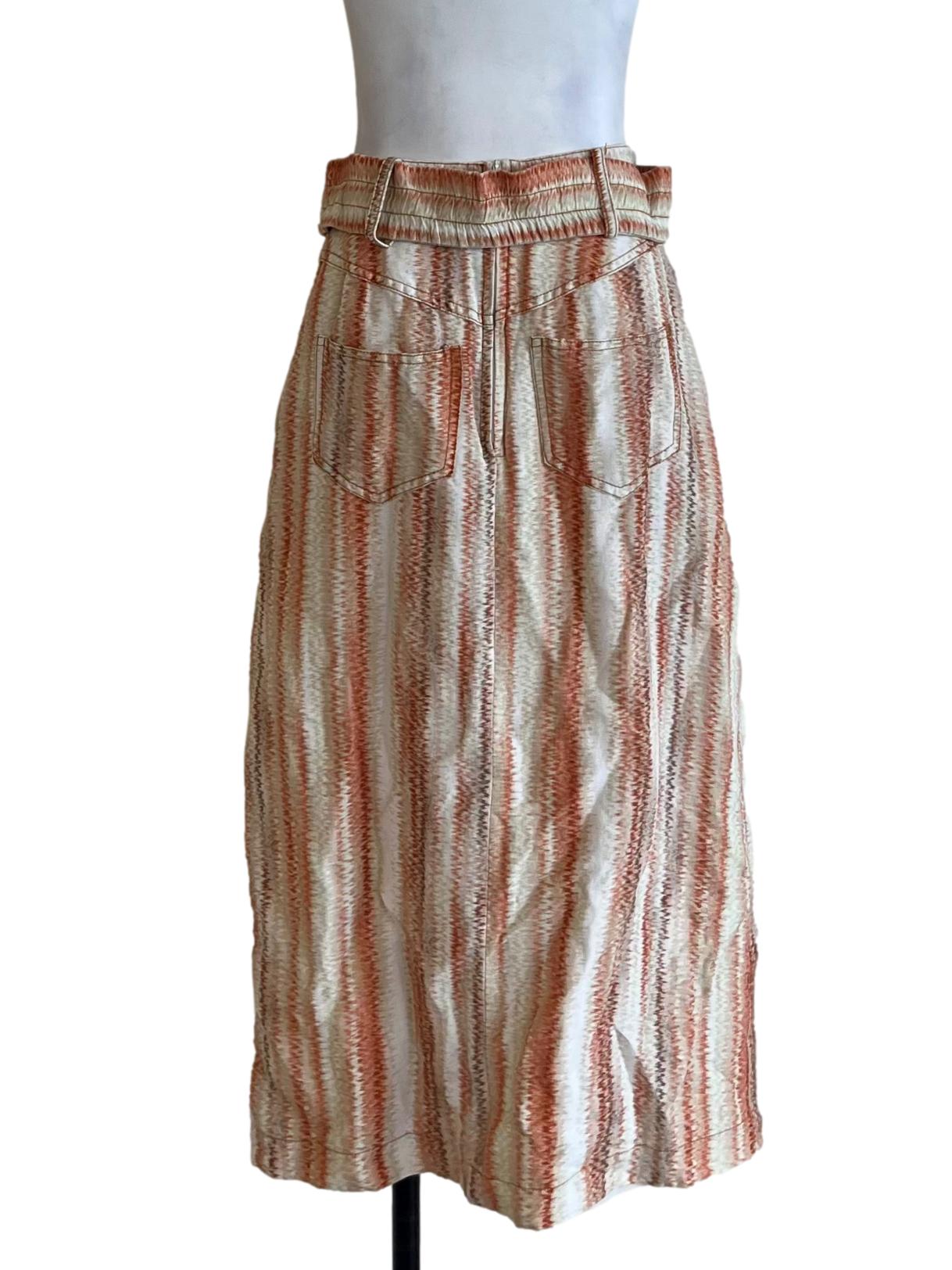 Tiger Orange Abstract A-Line Skirt