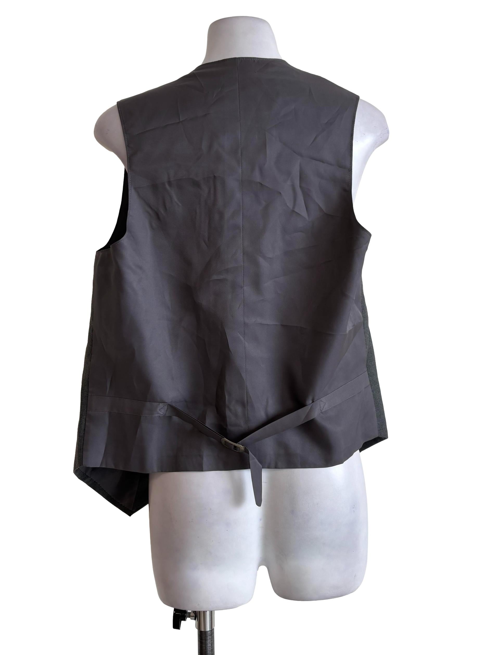 Ash Grey Textured Vest