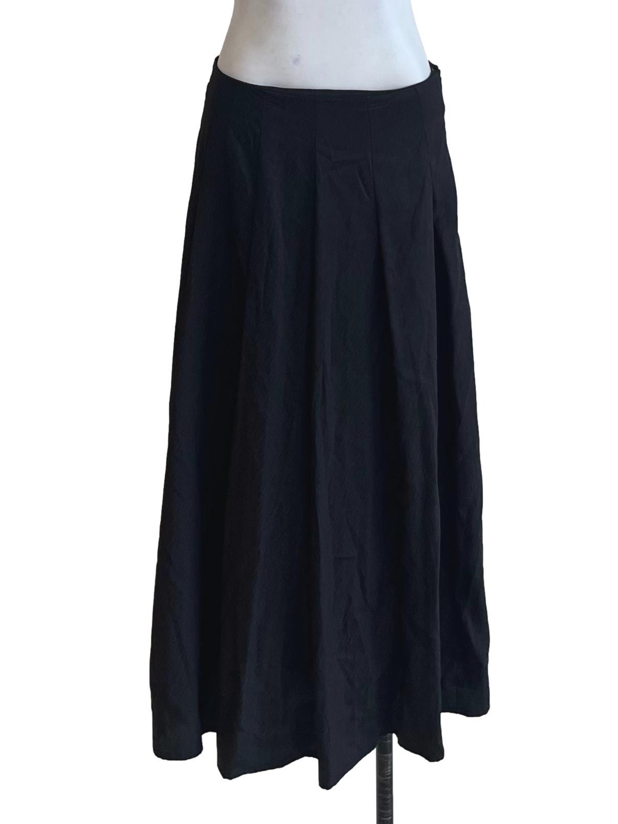 Black High Waisted A-Line Skirt
