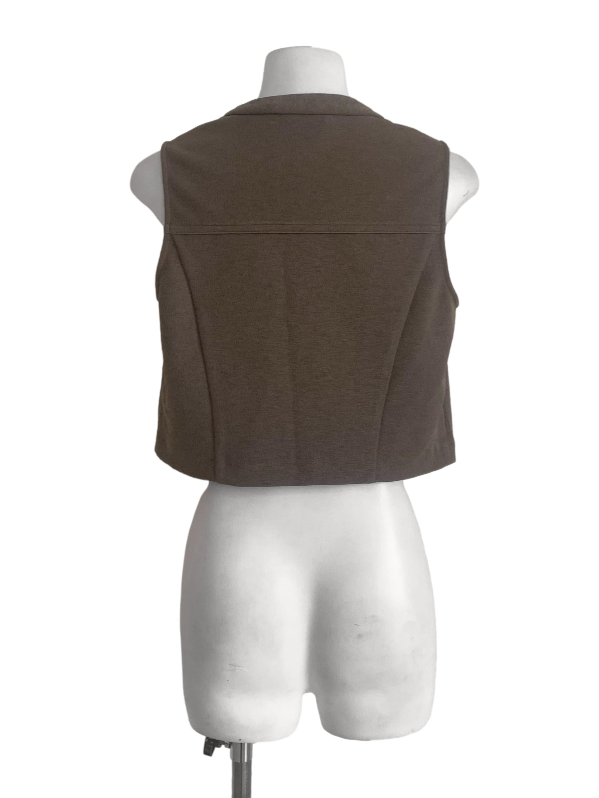 Coffee Brown Single Breasted Vest LB