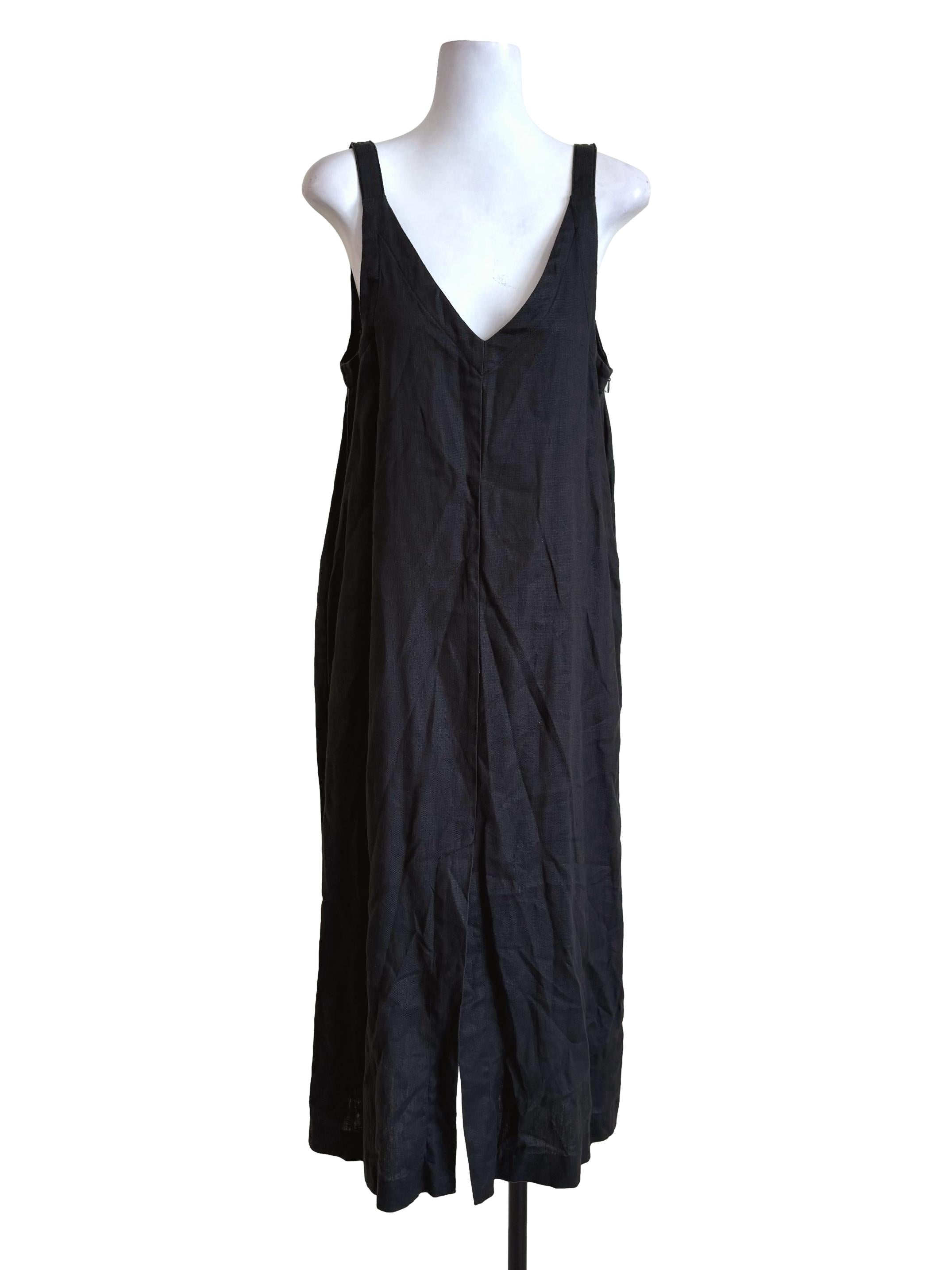Black Front Slit Dress