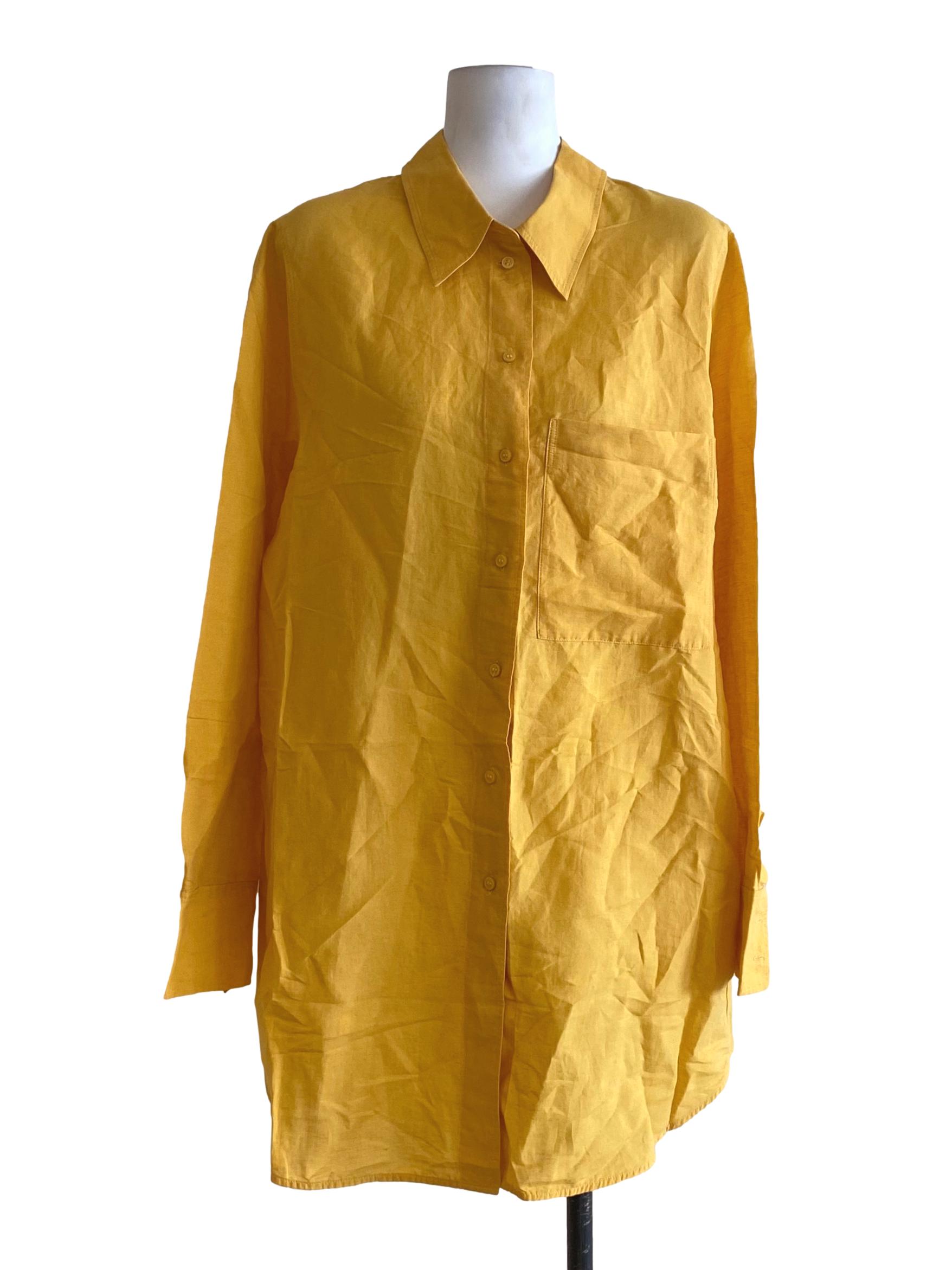 Tuscan Sun Yellow Button Down Top