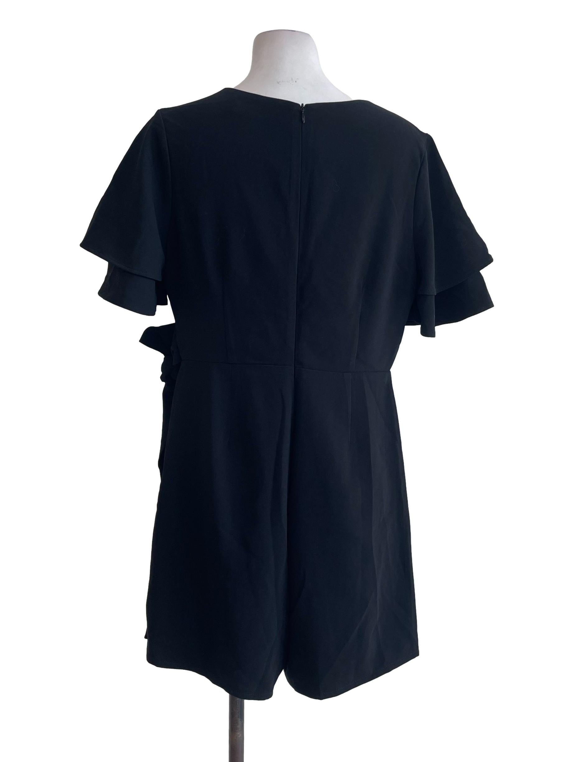 Black V Neck Rompers