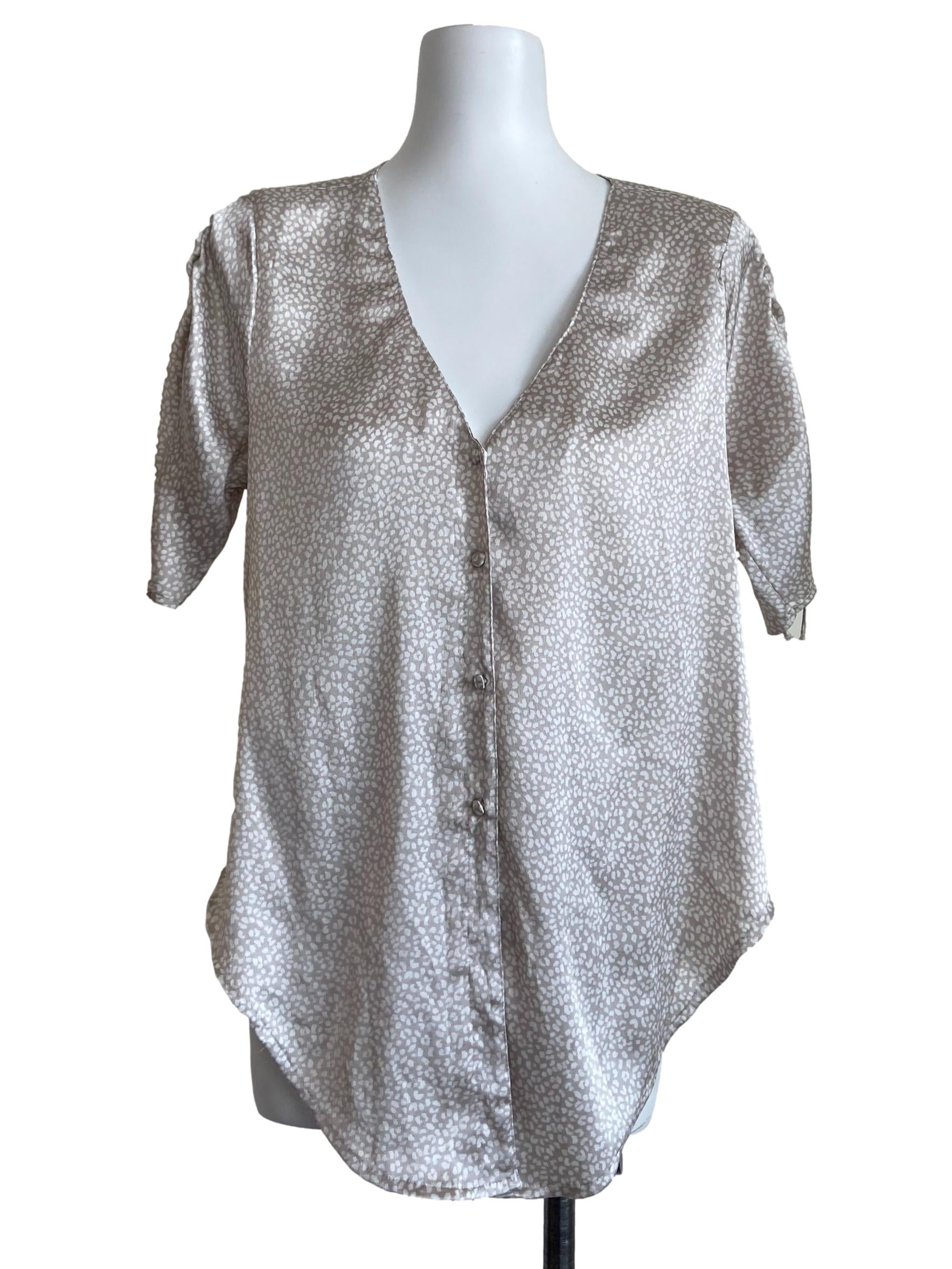 Alabaster White Button Down Blouse