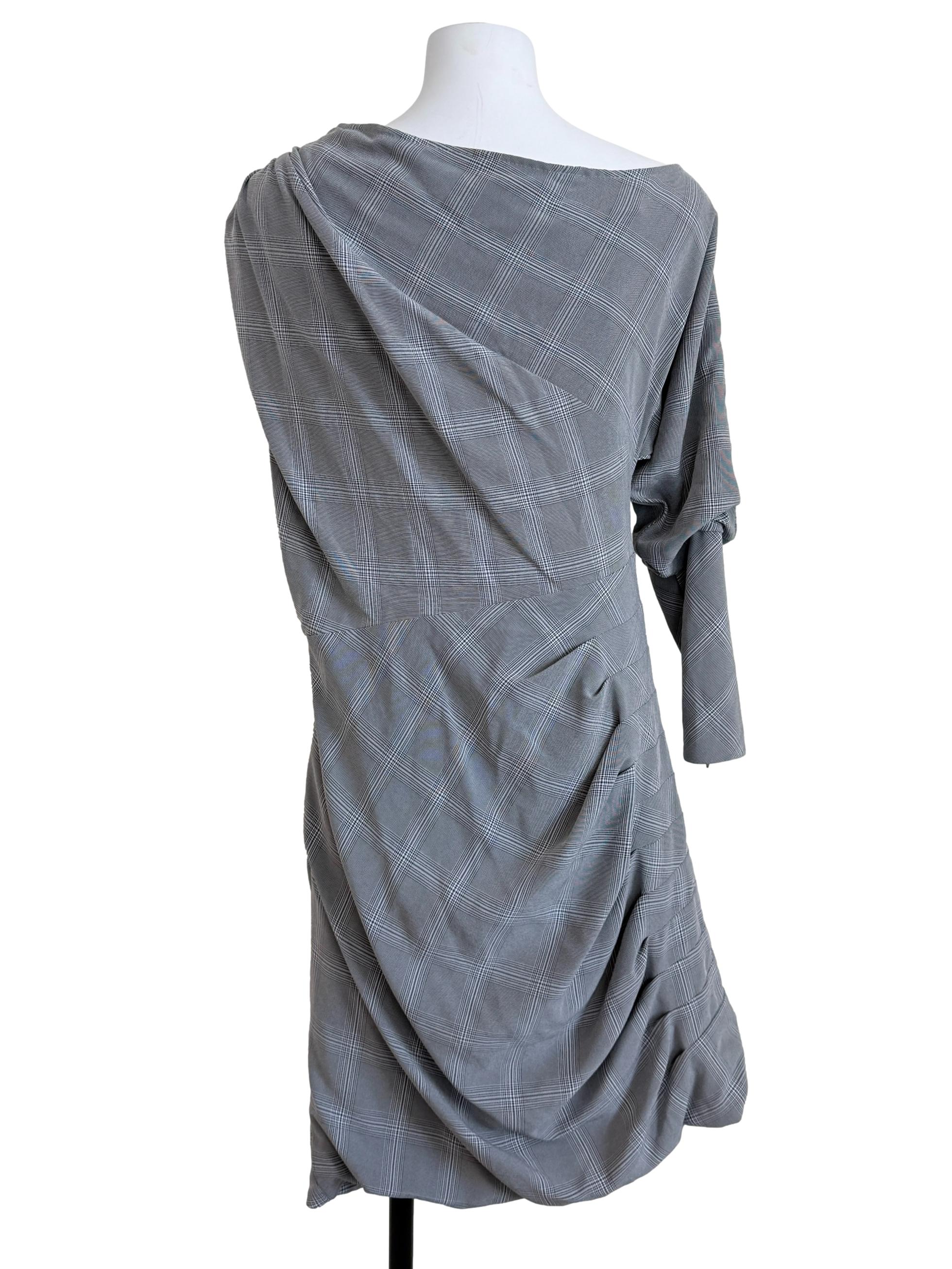 Silver Grey Ruched Dress