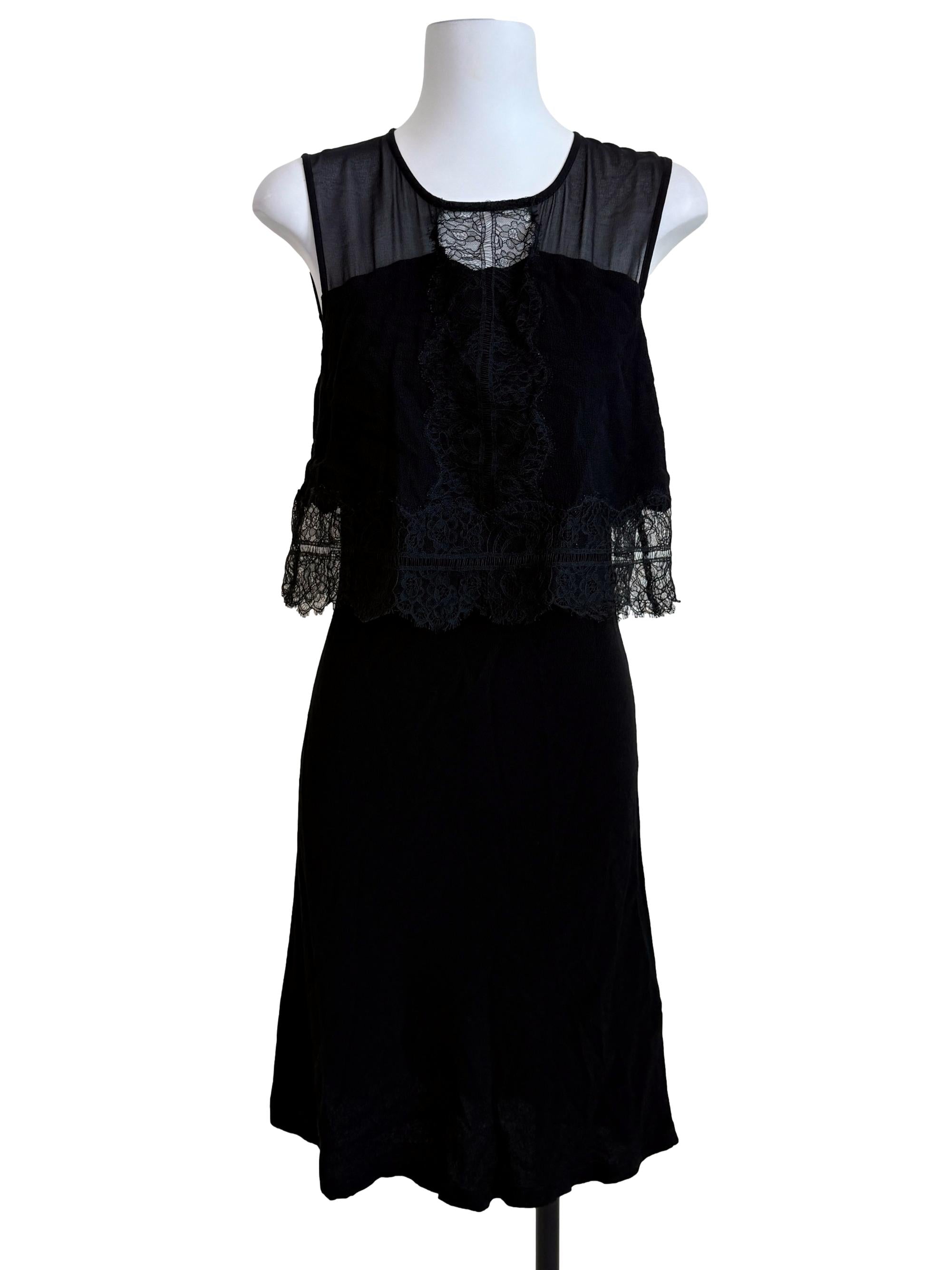 Black Lace Overlay Dress