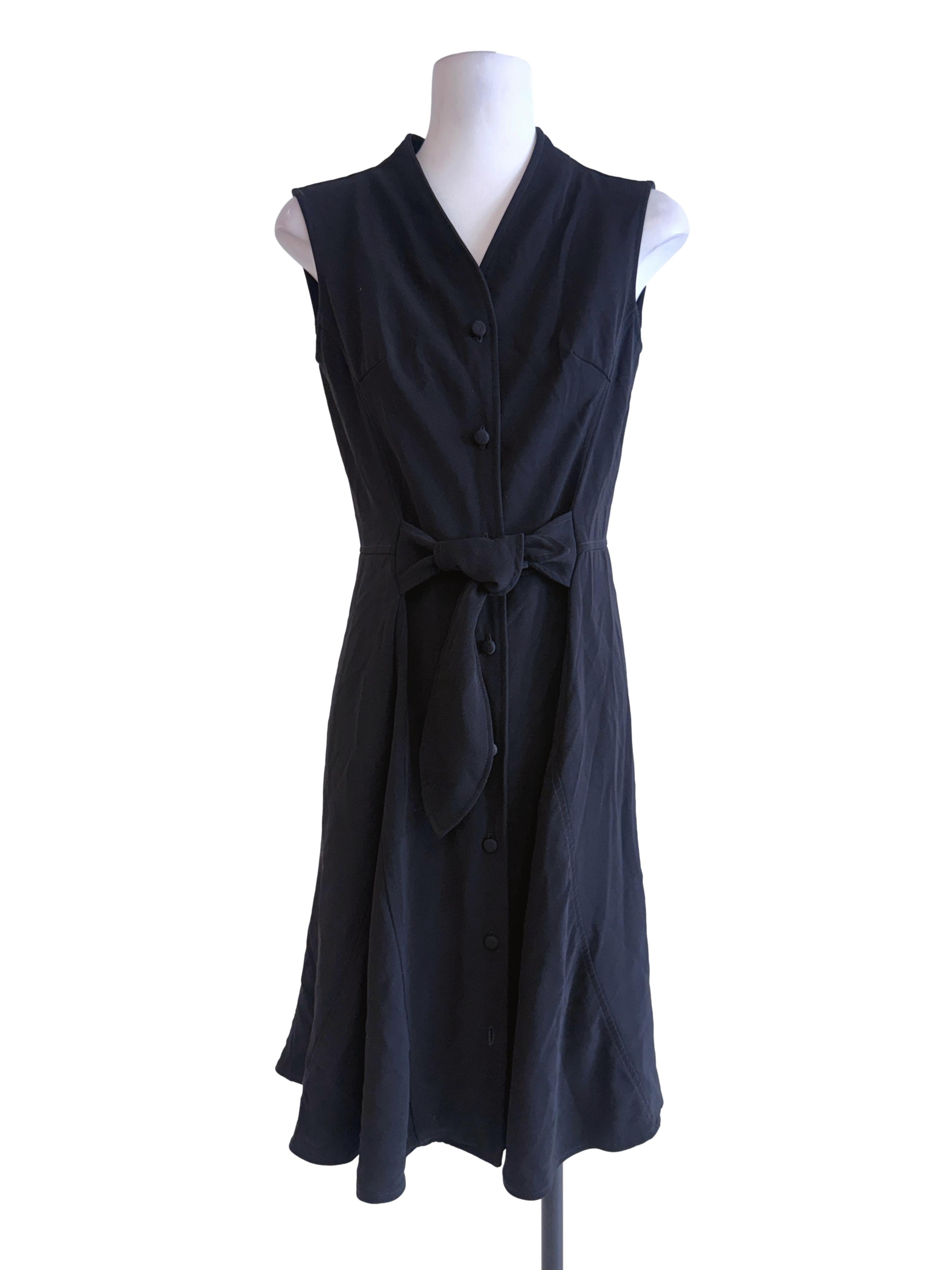 Black Princess Cut Sleeveless Dress