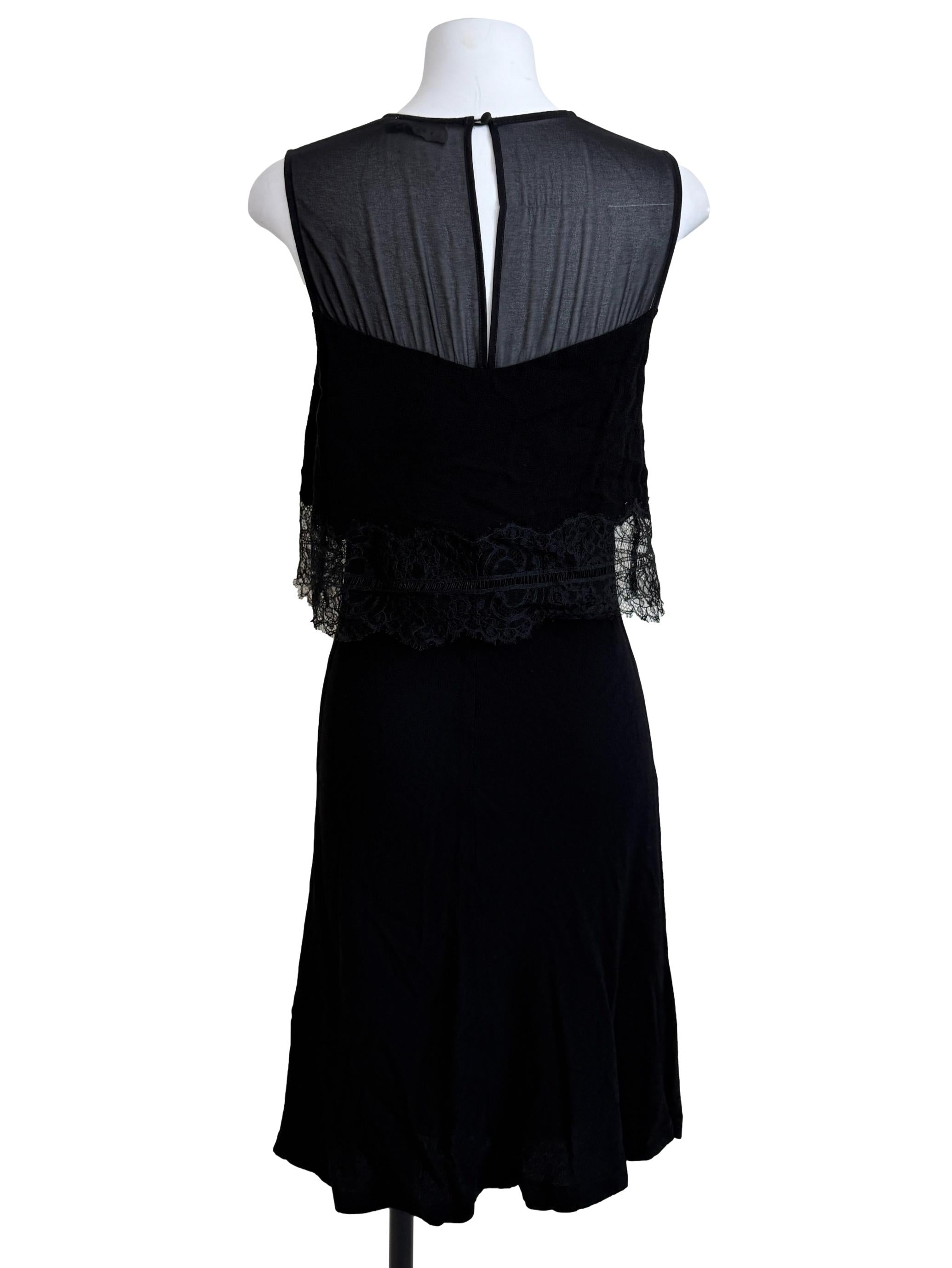 Black Lace Overlay Dress