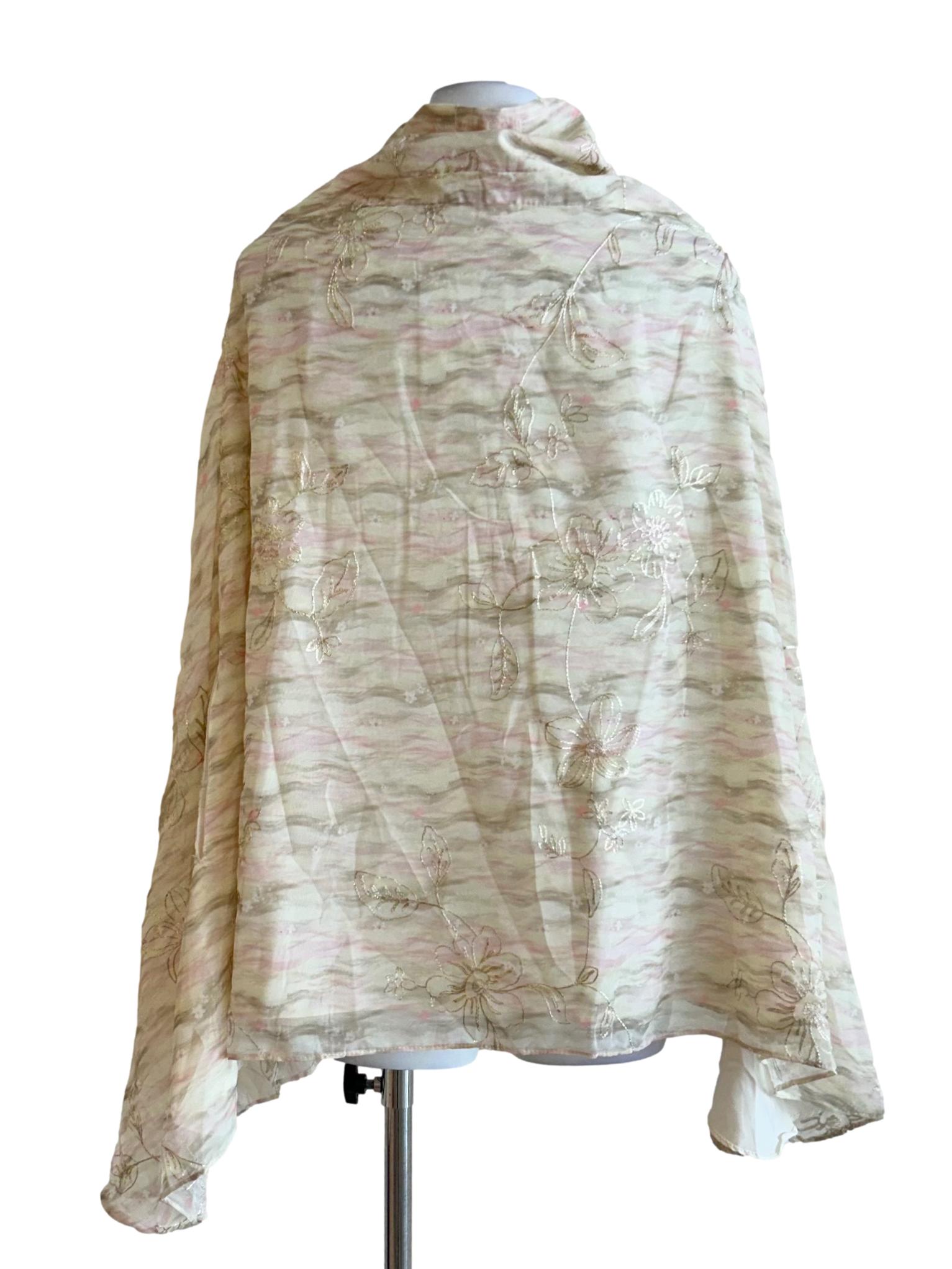 Light Green Floral Embroidery Top