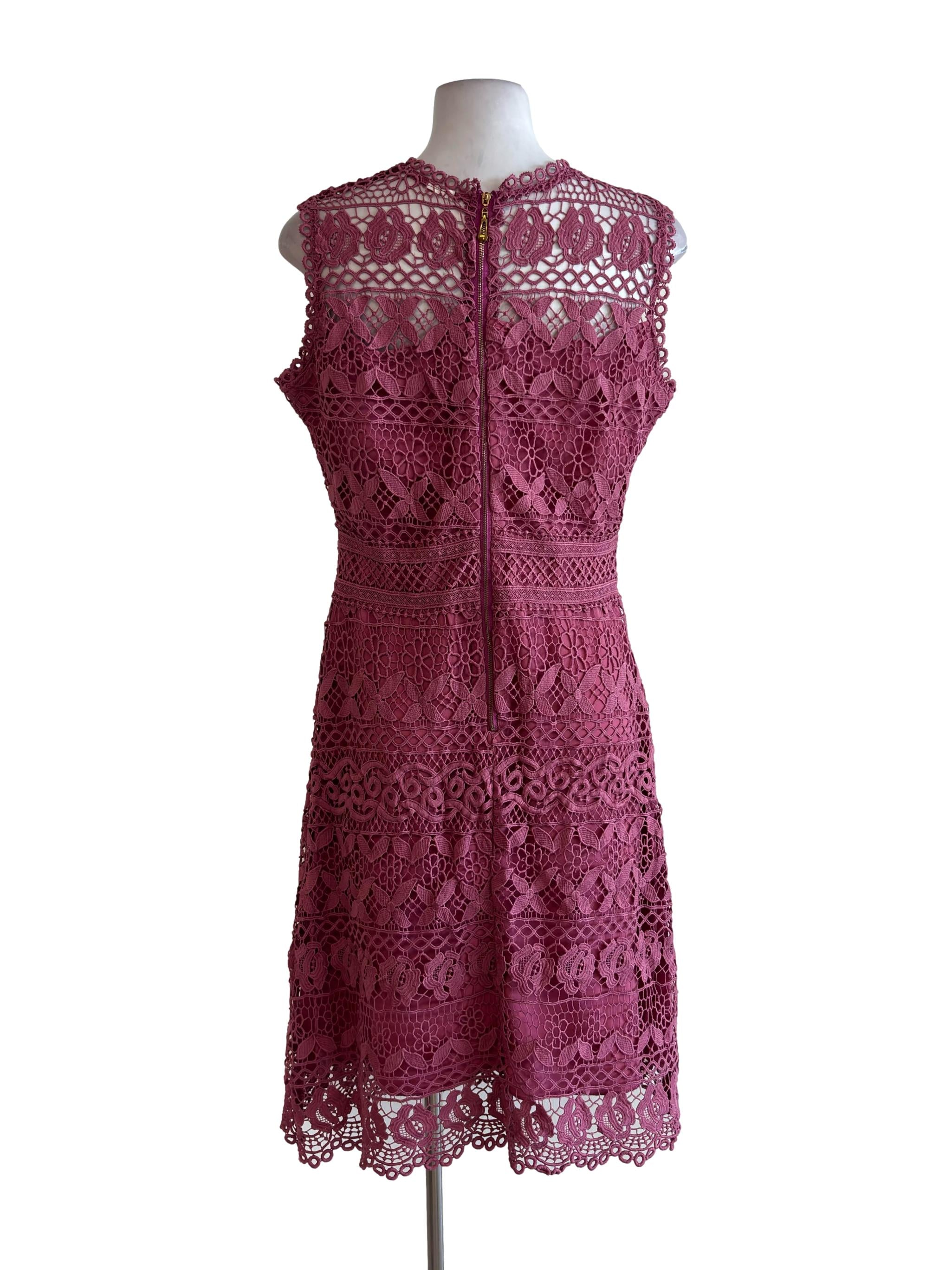 Bubblegum Pink Eyelet Midi Dress
