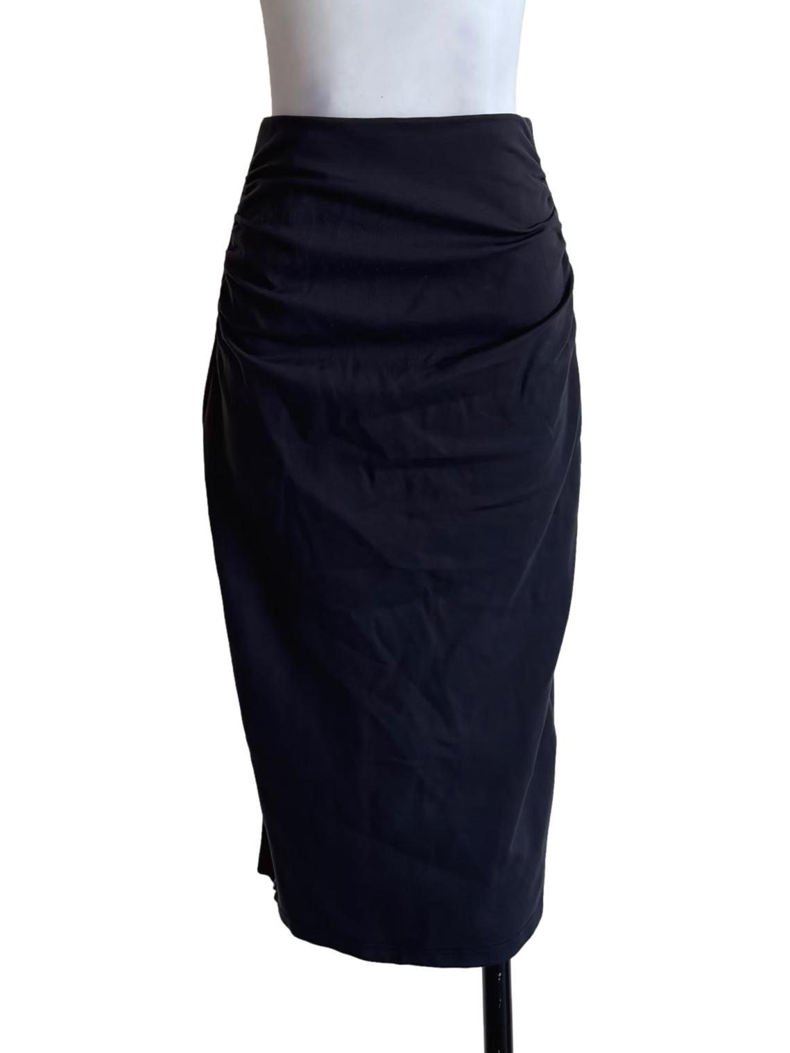 Carbon Fitted Pencil Skirt