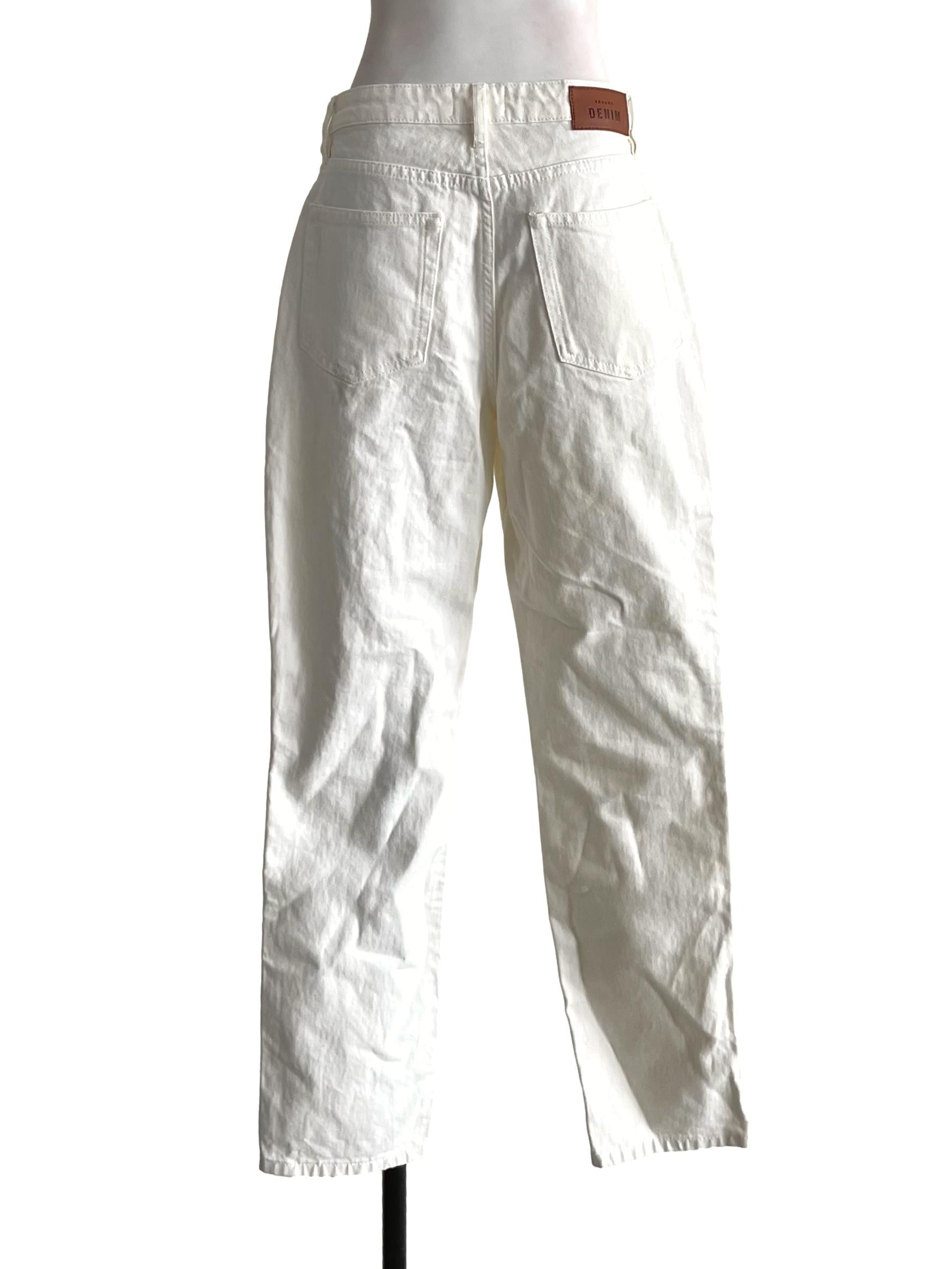 Off White Button Rise Jeans