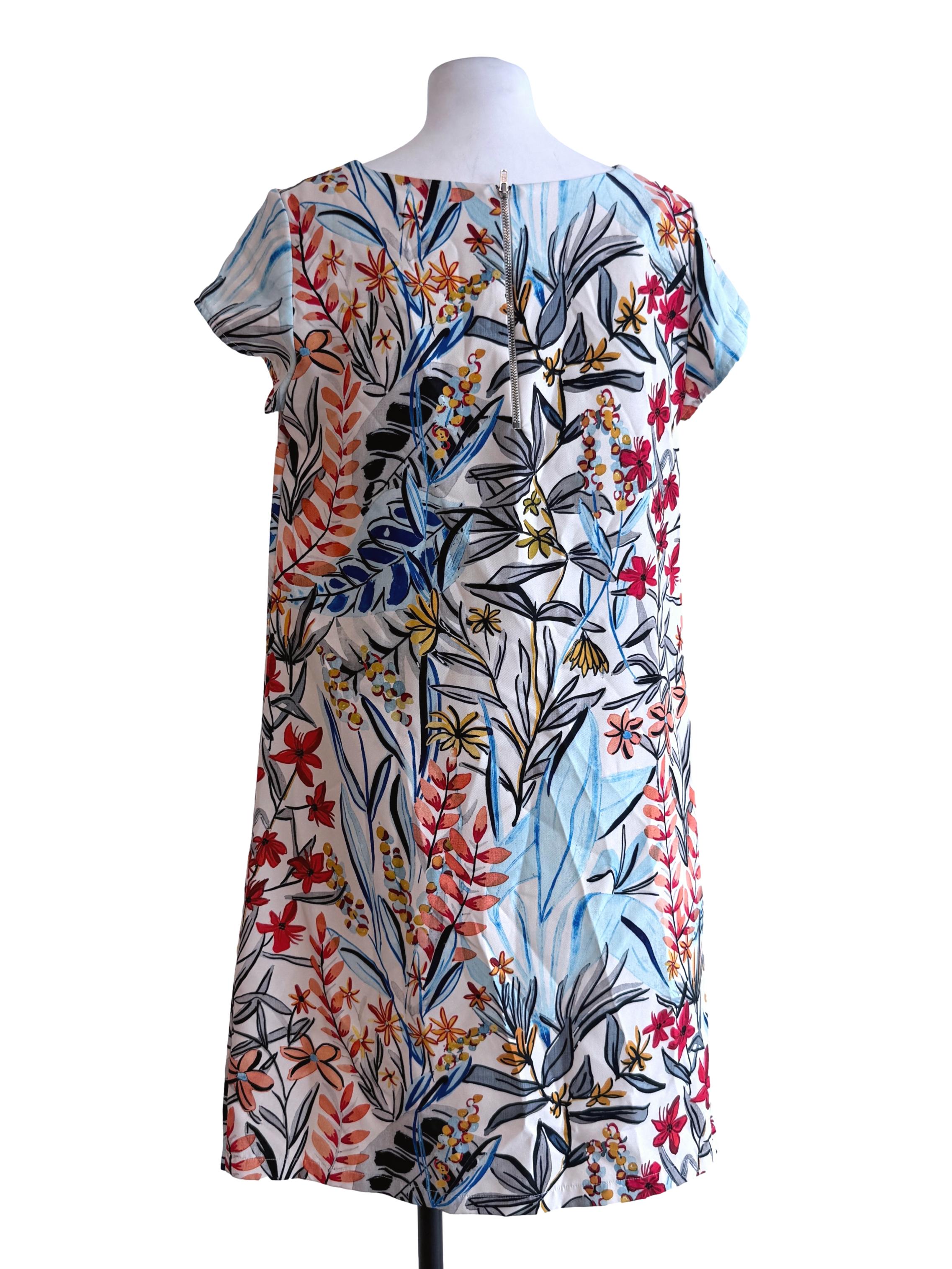 Floral Printed Trapezoid Dress