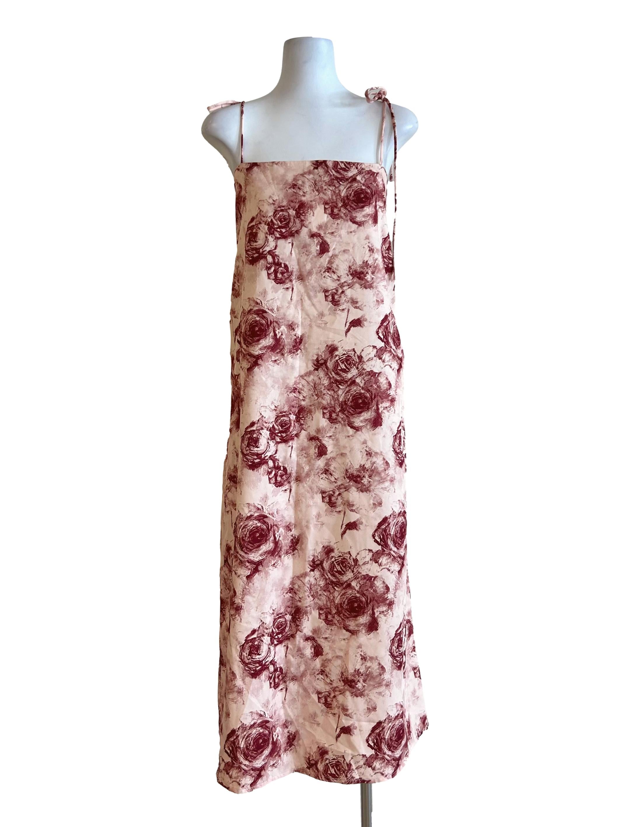 Blush Red Floral Dress