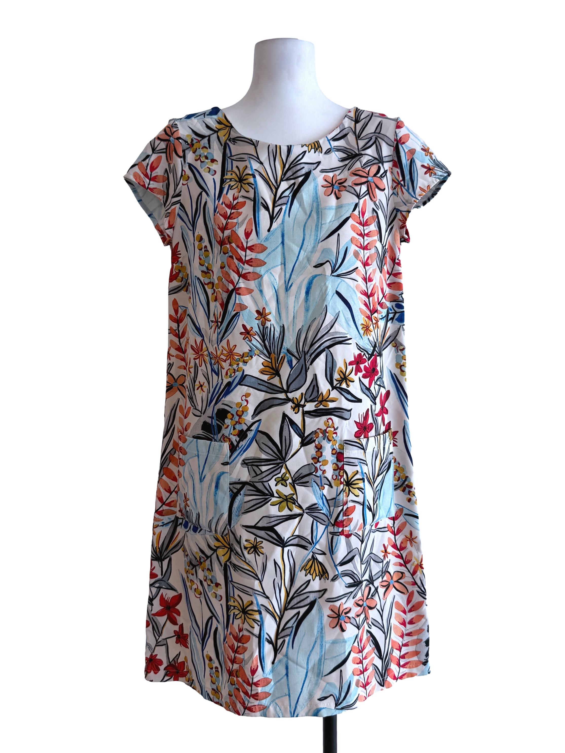 Floral Printed Trapezoid Dress