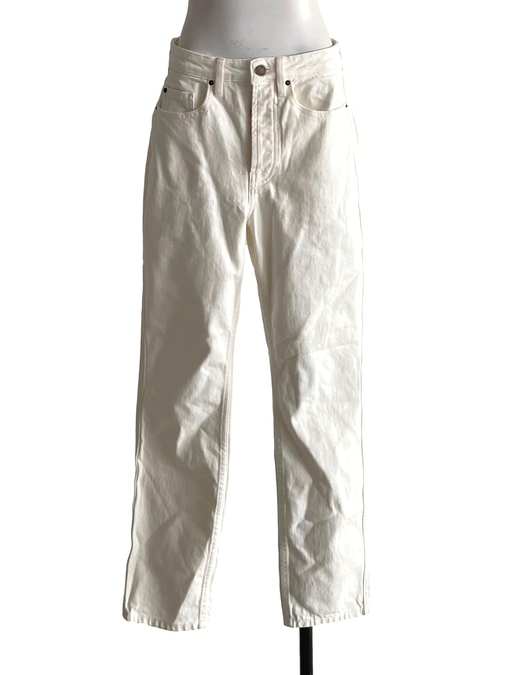 Off White Button Rise Jeans