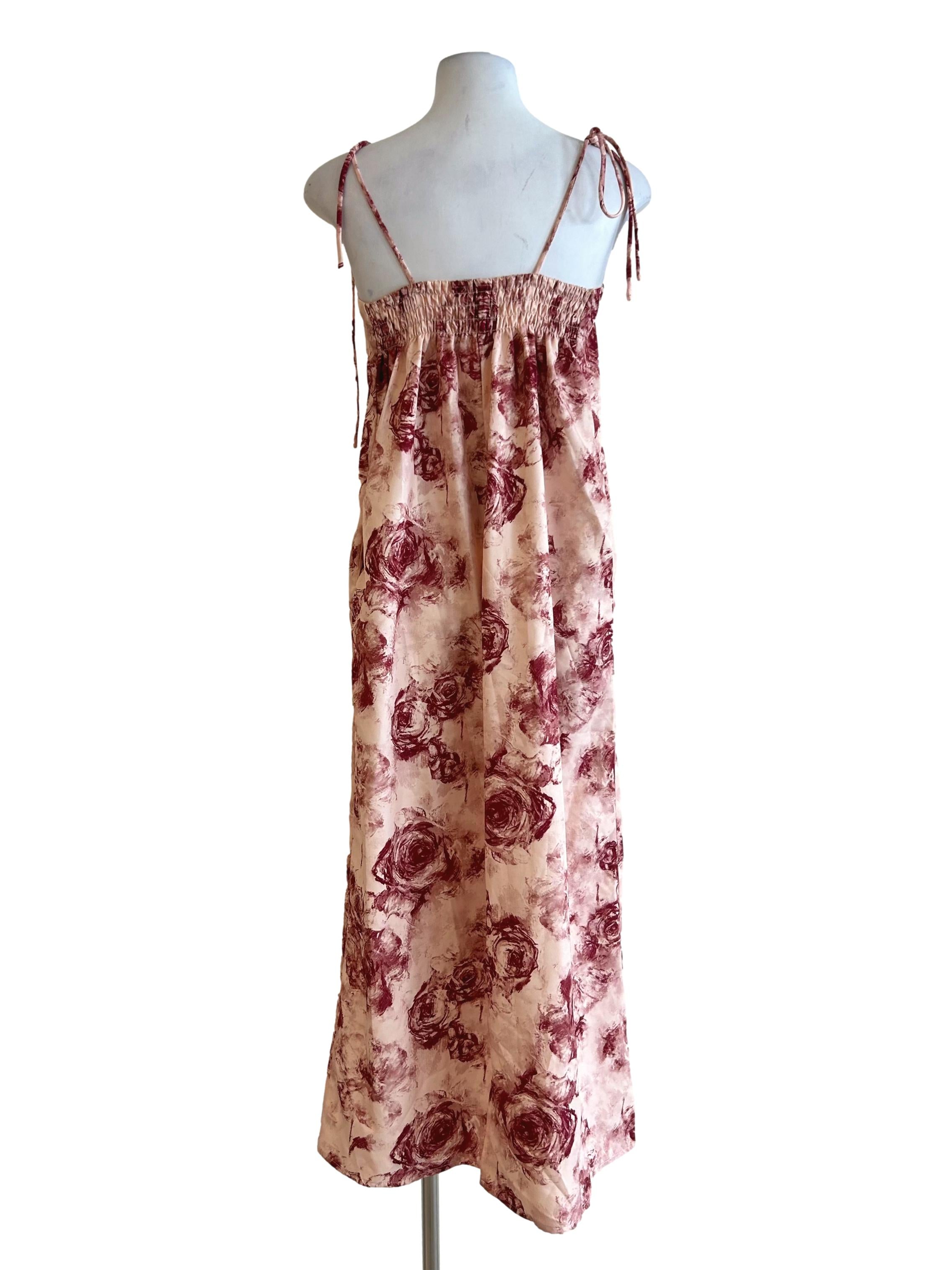 Blush Red Floral Dress