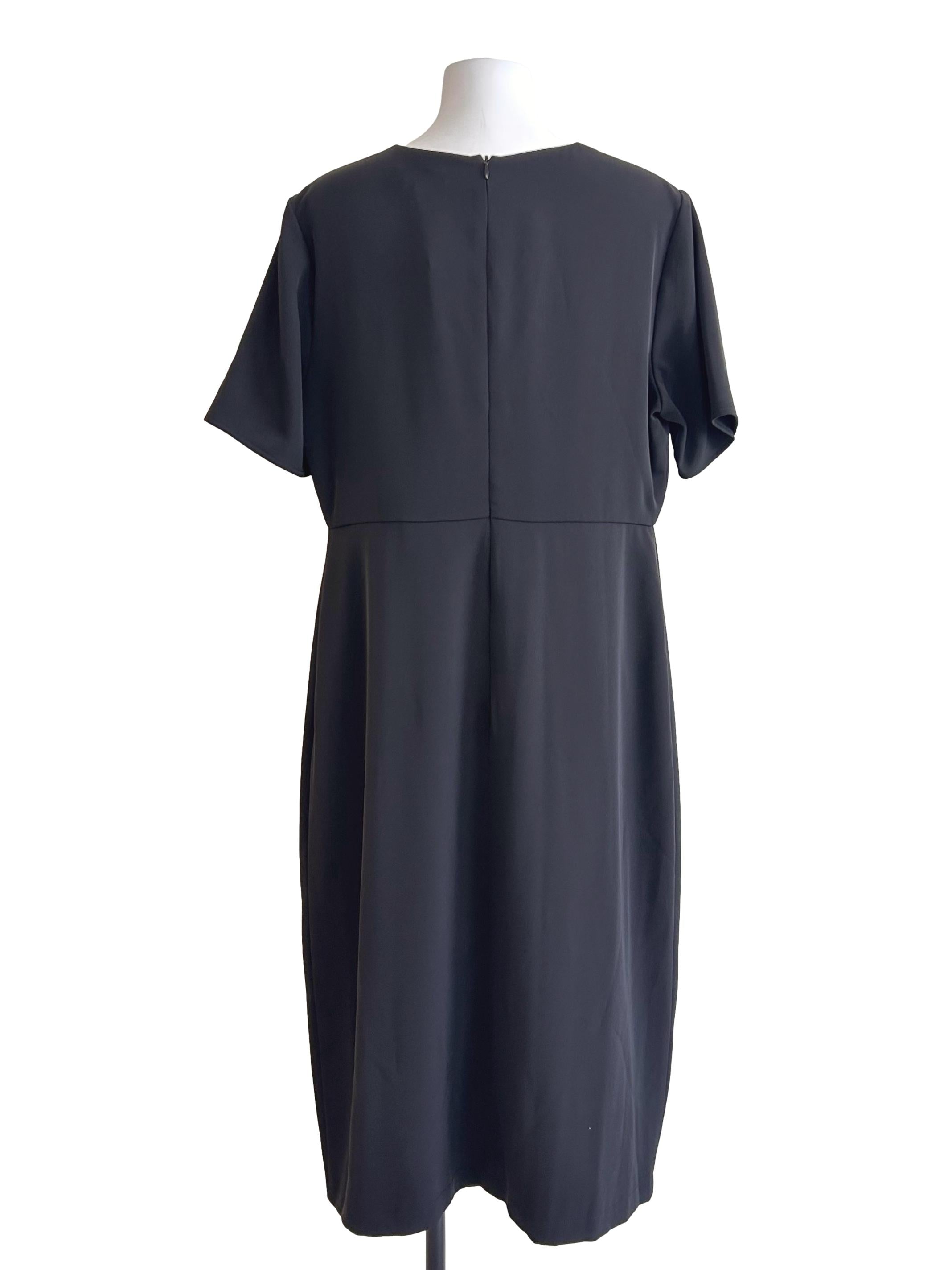 Charcoal Grey Short Sleeve Midi Dress LB