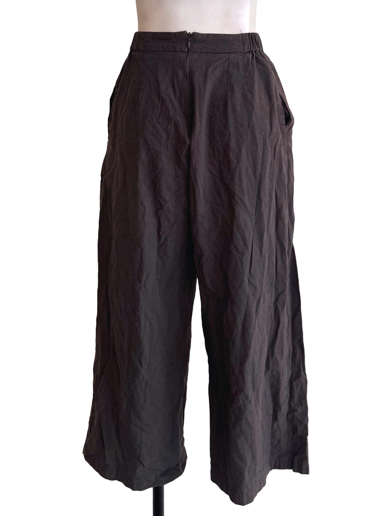 Dark Brown Relaxed Pants