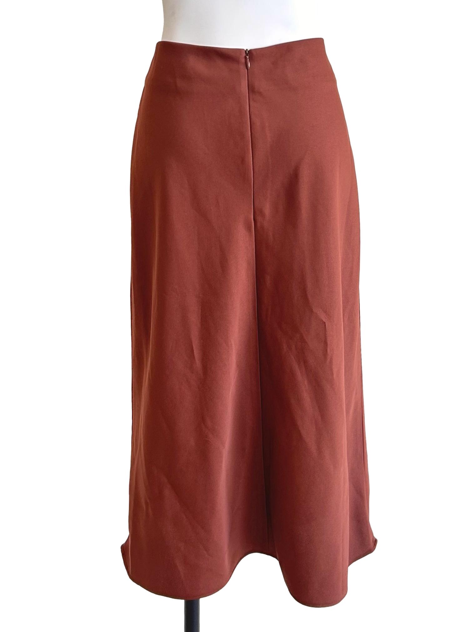 Cinnamon Brown Midi Skirt LB