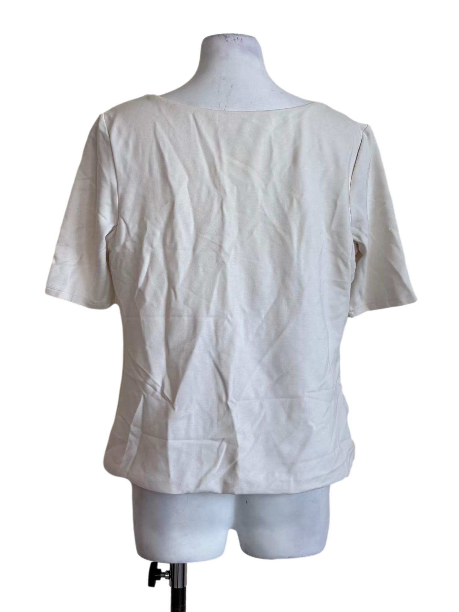 Ivory White Square Neck Top LB