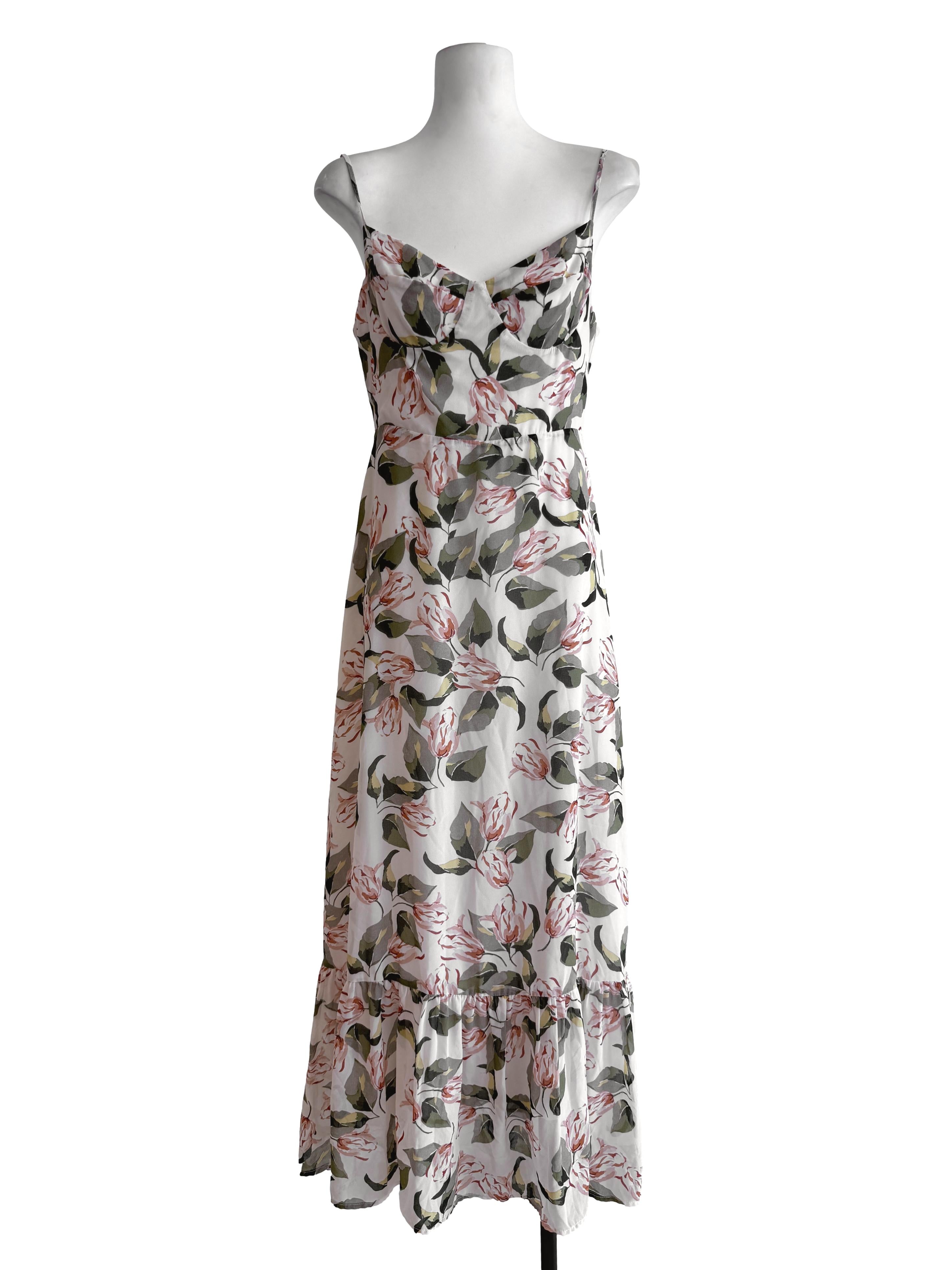 Floral Spaghetti Straps Maxi Dress