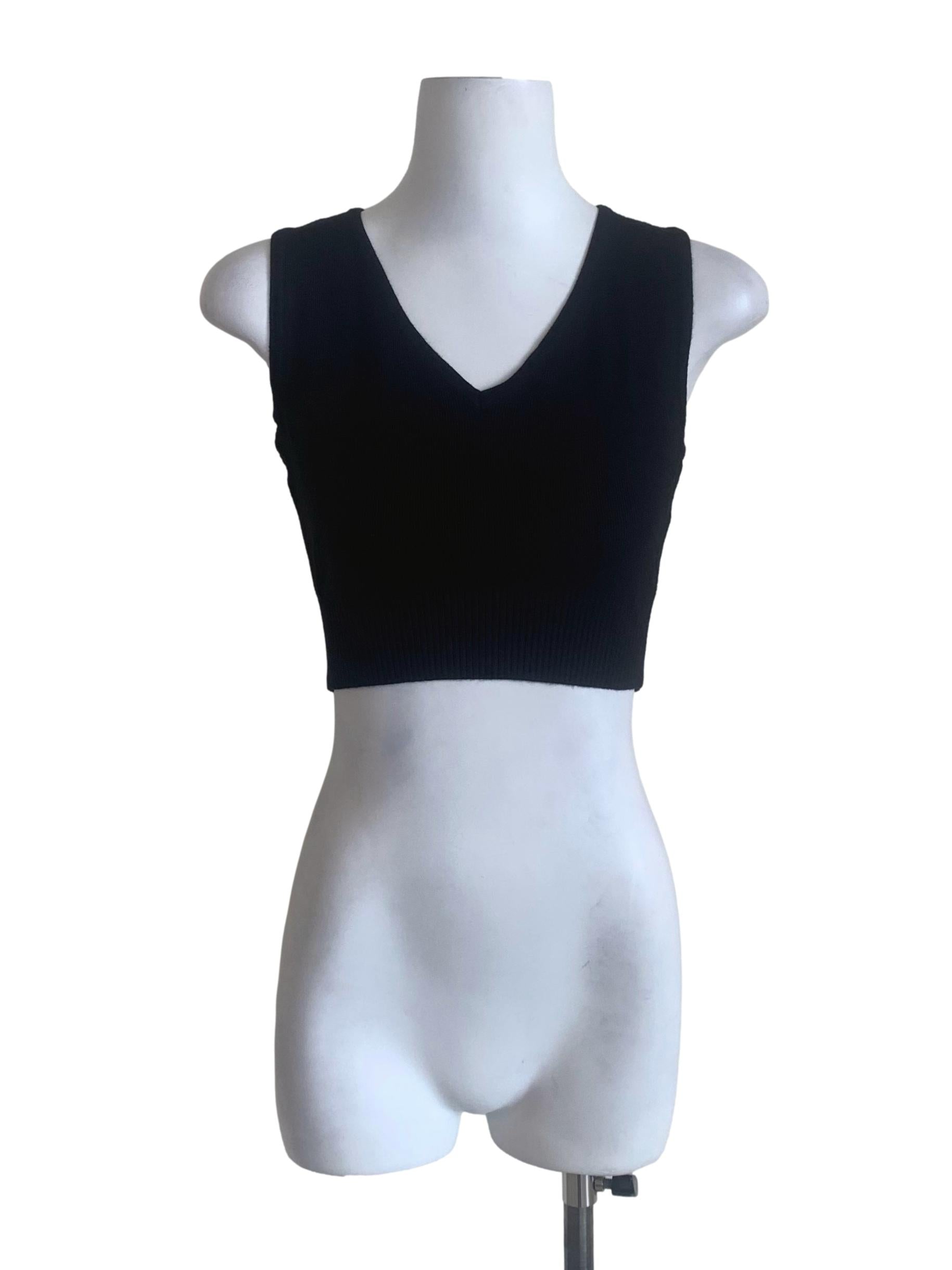 Midnight Black Crop Top
