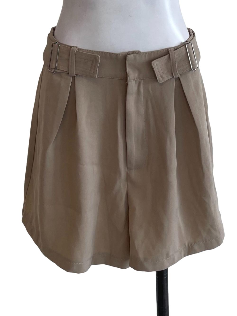 Light Brown Plain Shorts