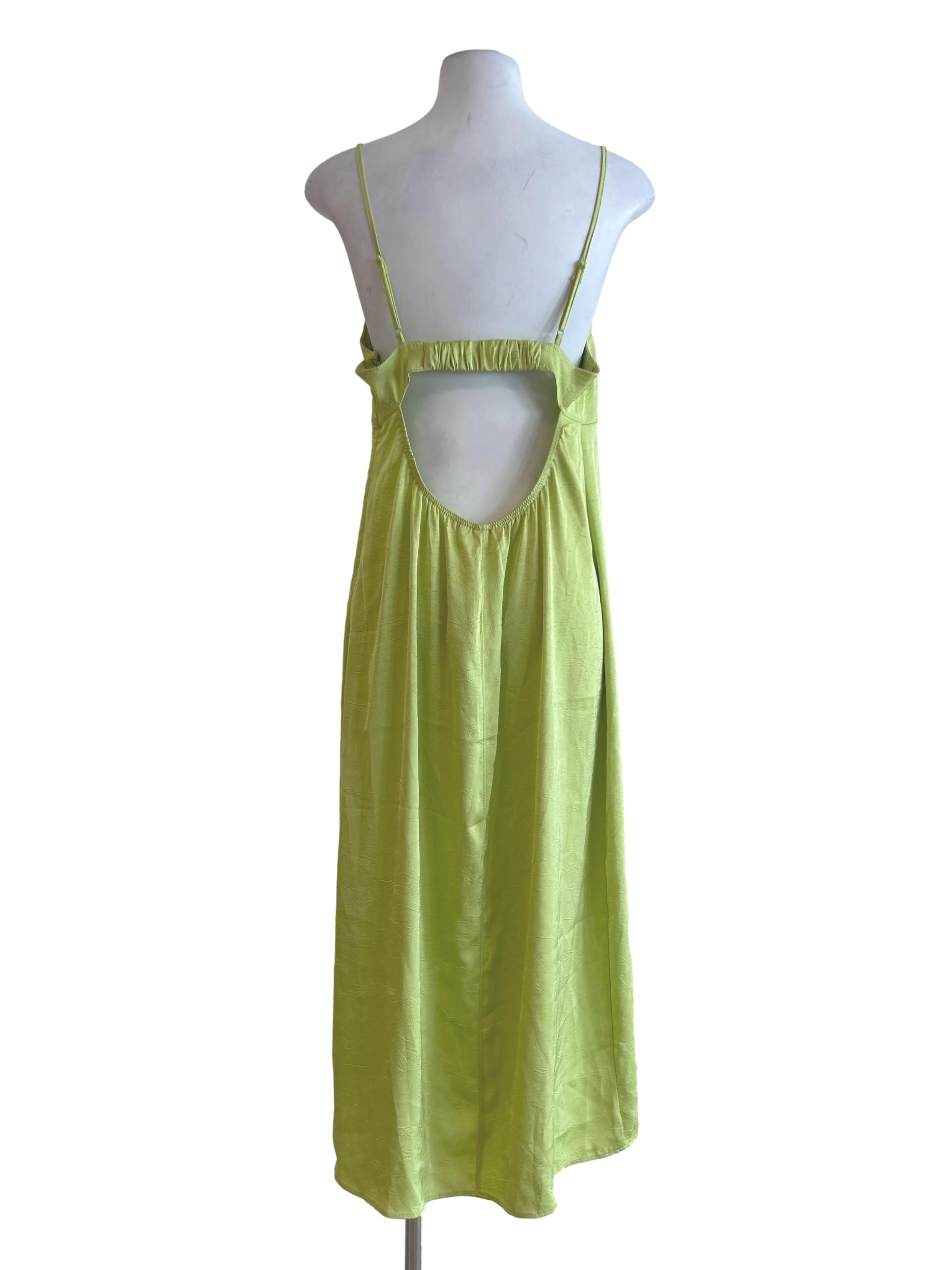 Chartreuse Green Textured Dress