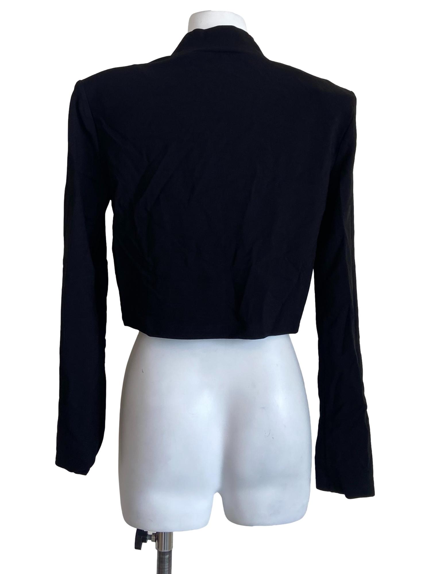 Black High Neck Crop Top
