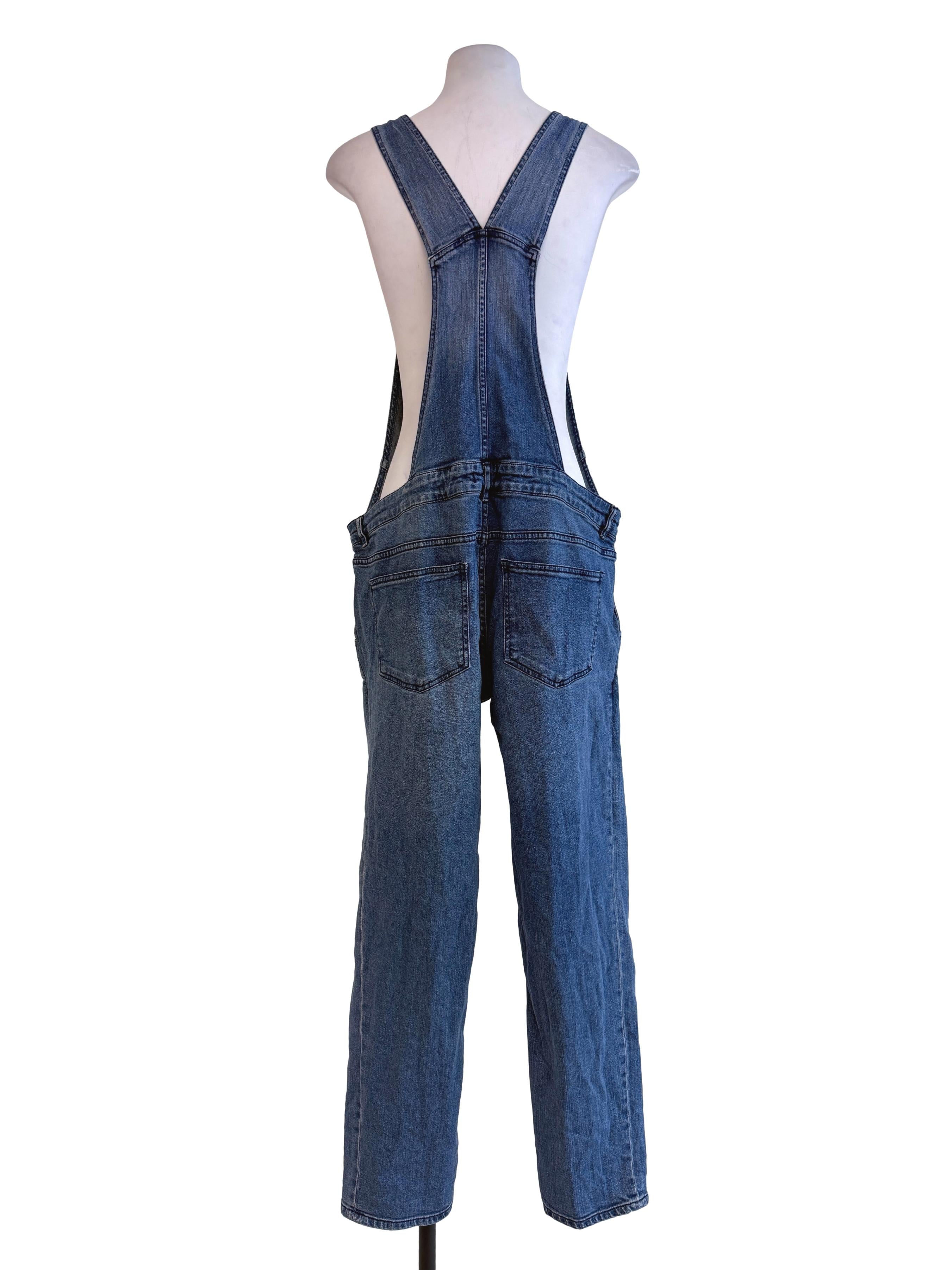 Blue Denim Skinny Jumpsuit