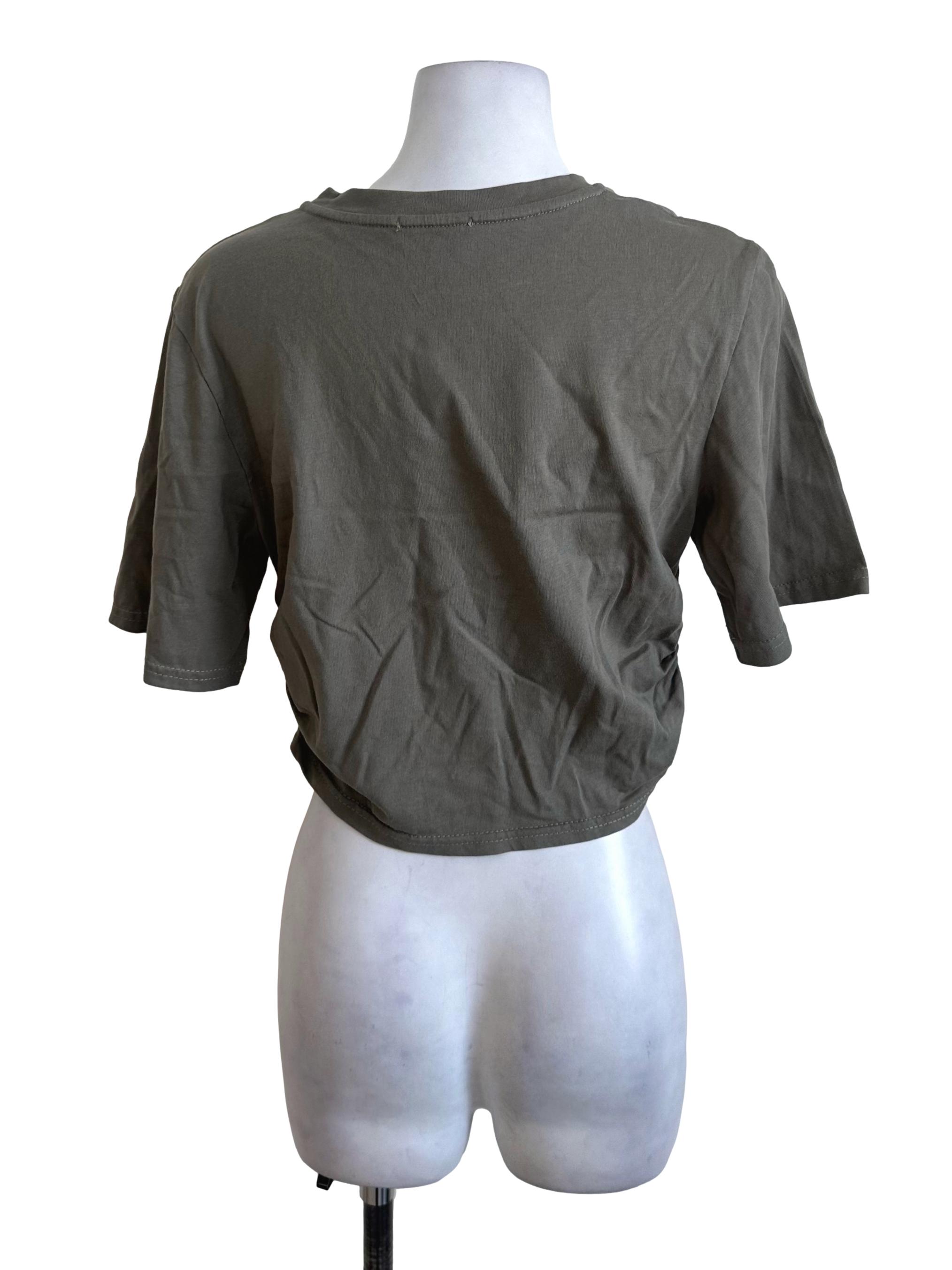 Moss Green Round Neck Tee Top