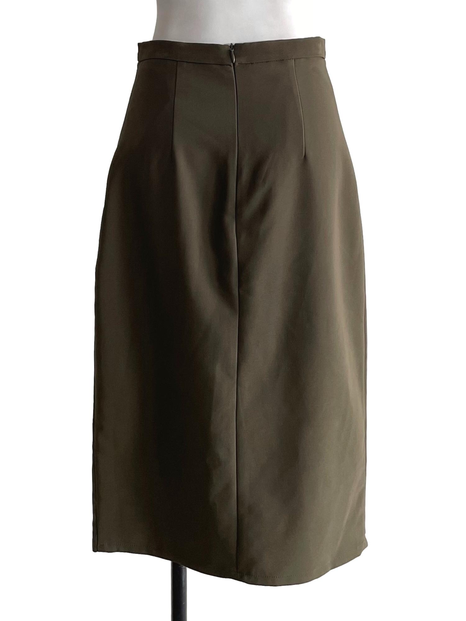Ash Cedar Layered Pencil Skirt