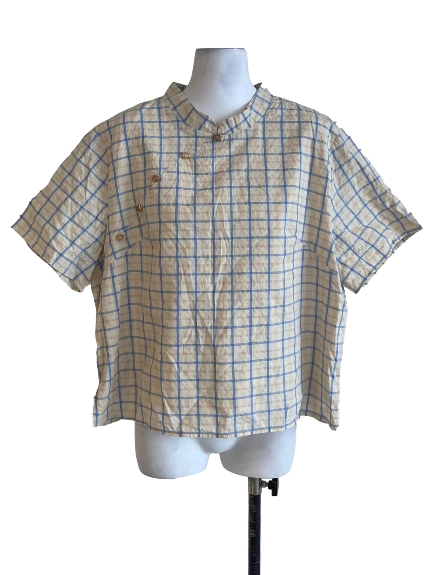 Buttermilk Yellow Tartan Blouse