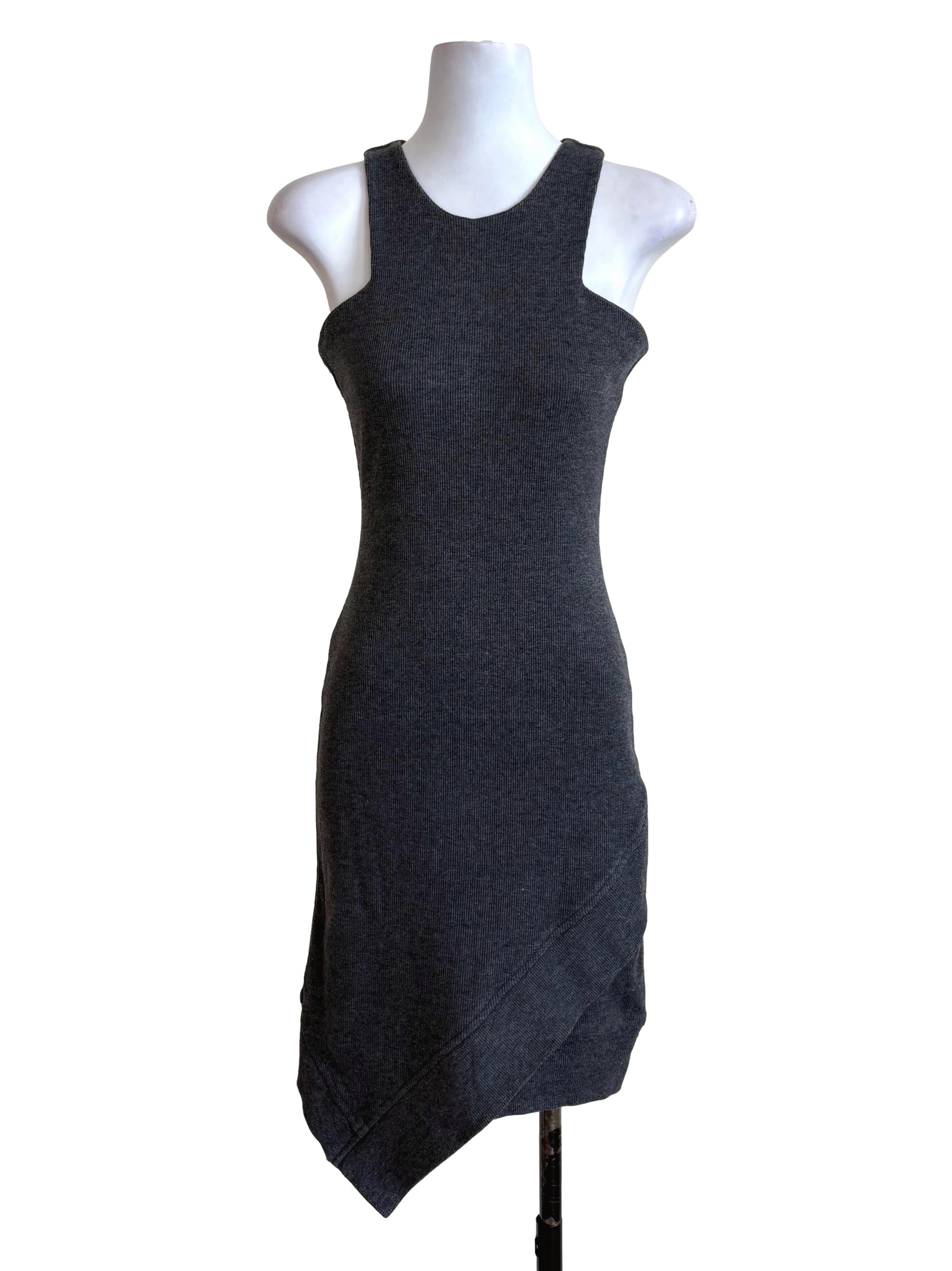 Grey Knitted Bodycon Dress