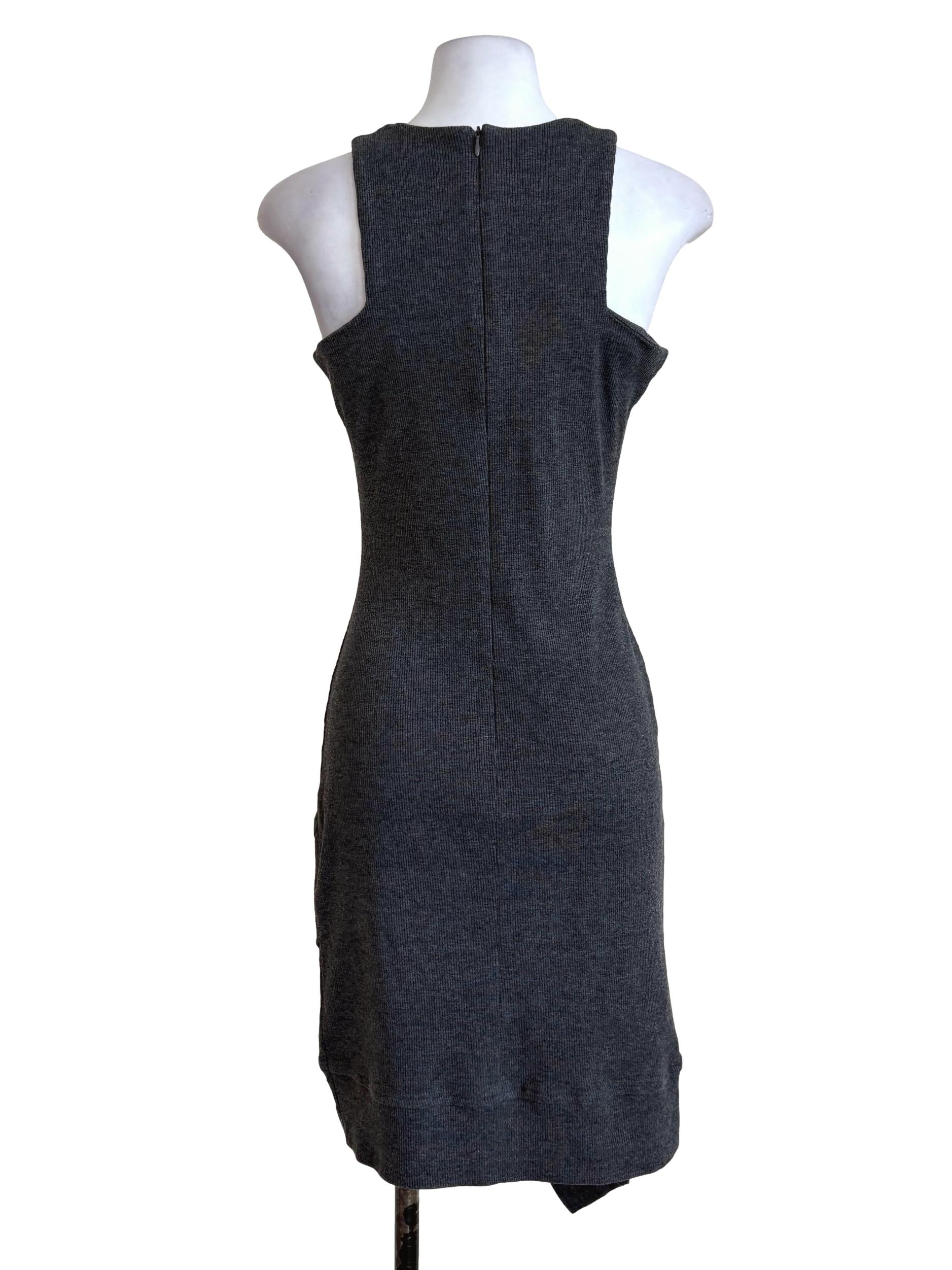 Grey Knitted Bodycon Dress