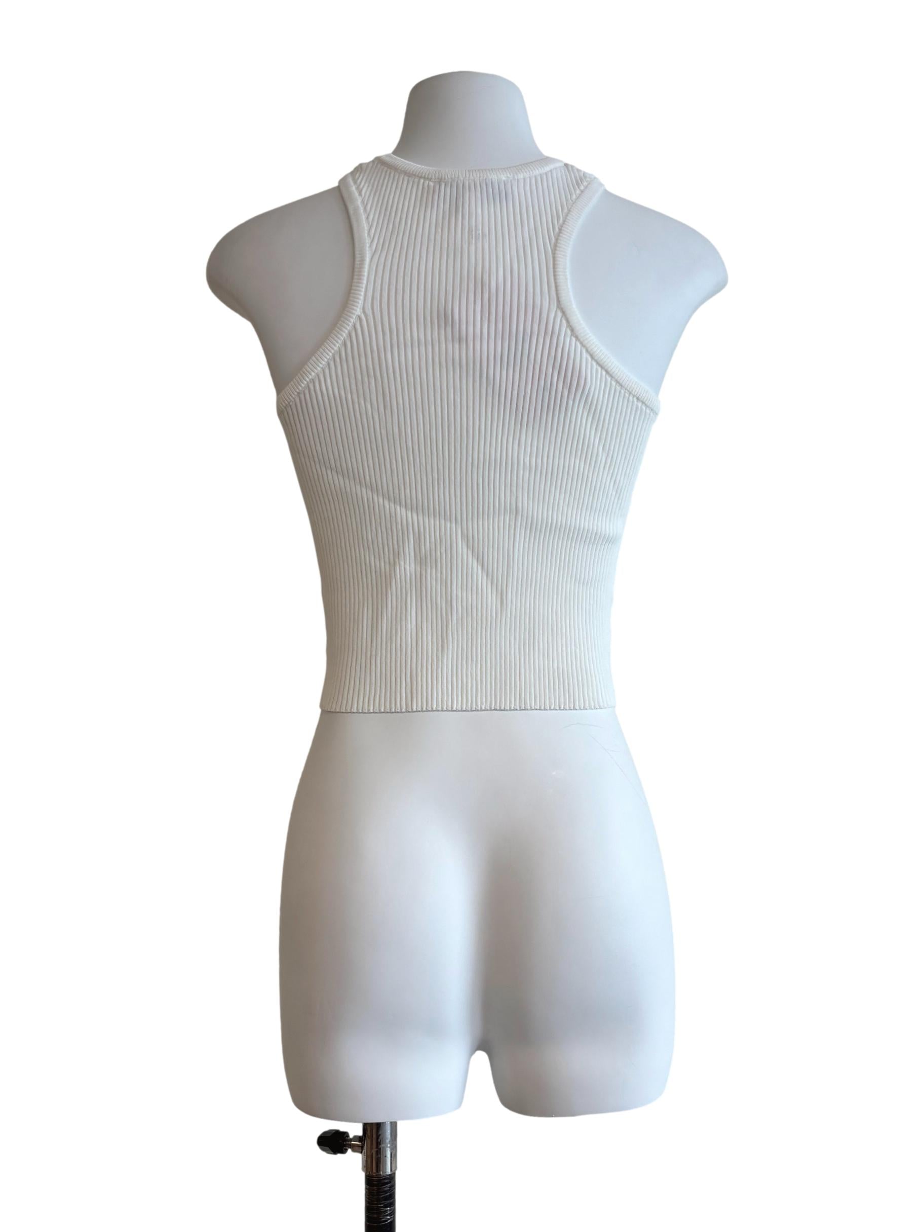 Powder White Halter Tank Top