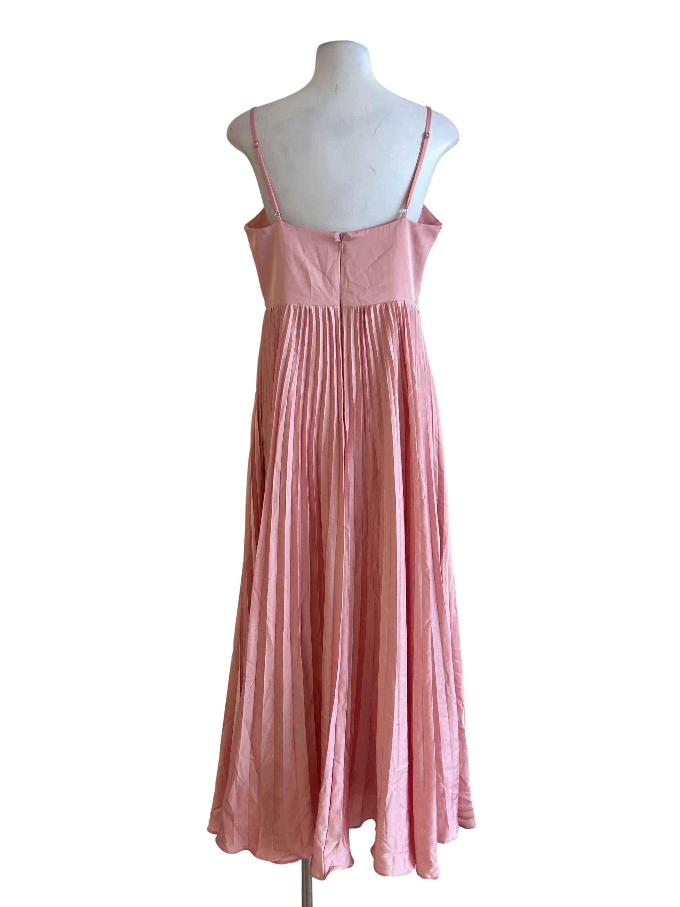 Rose Pink Pleated Dress