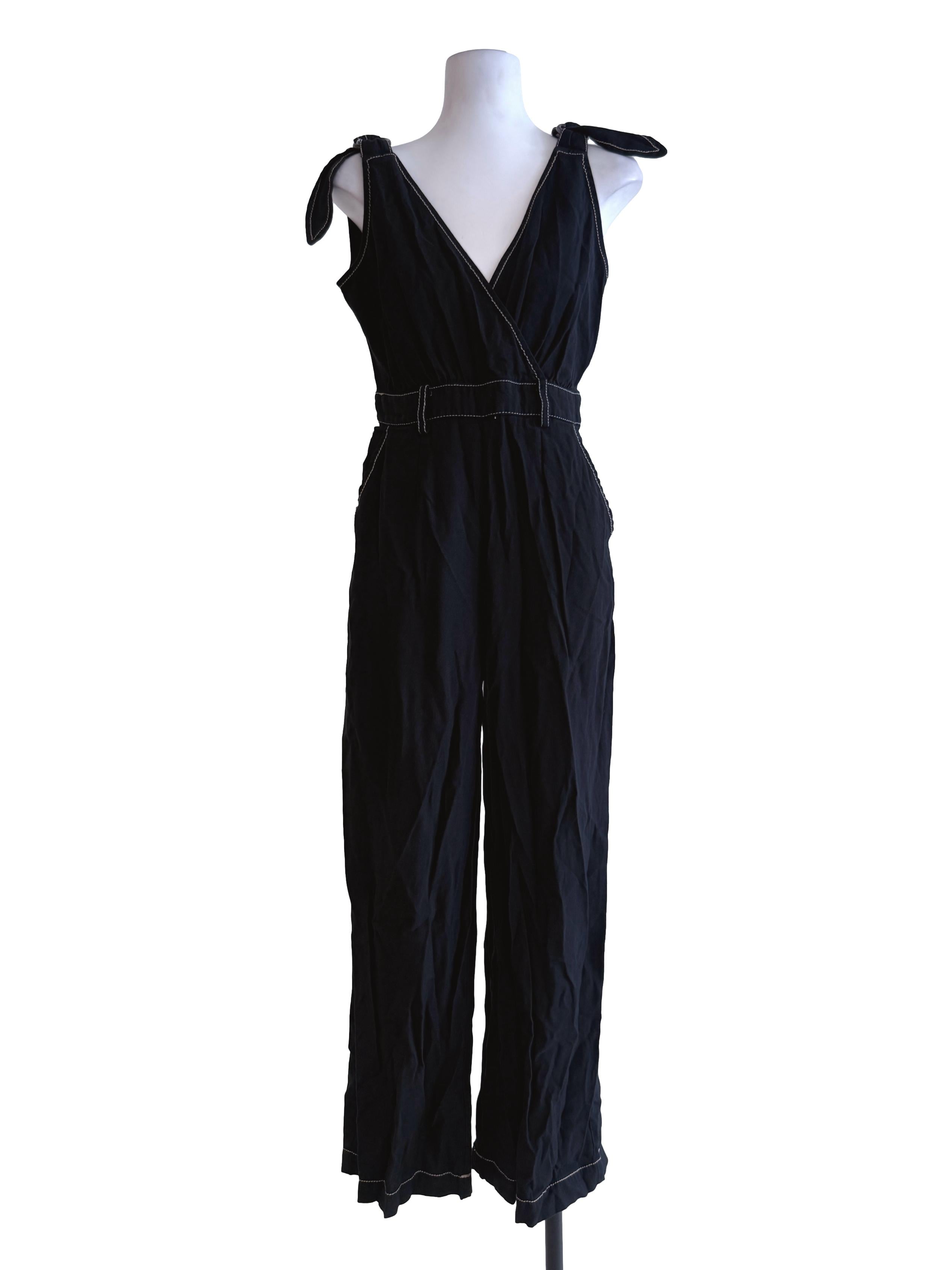 Black Plain Halter Jumpsuit