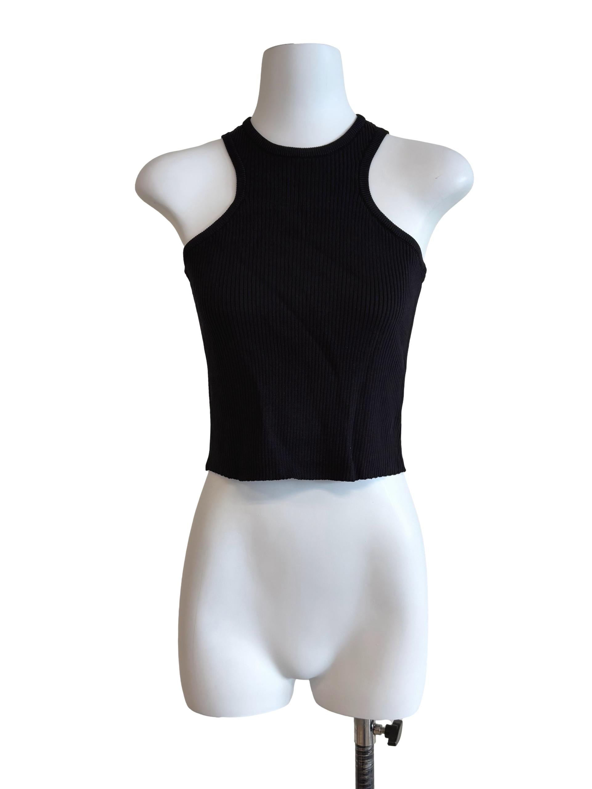 Rich Black Halter Tank Top