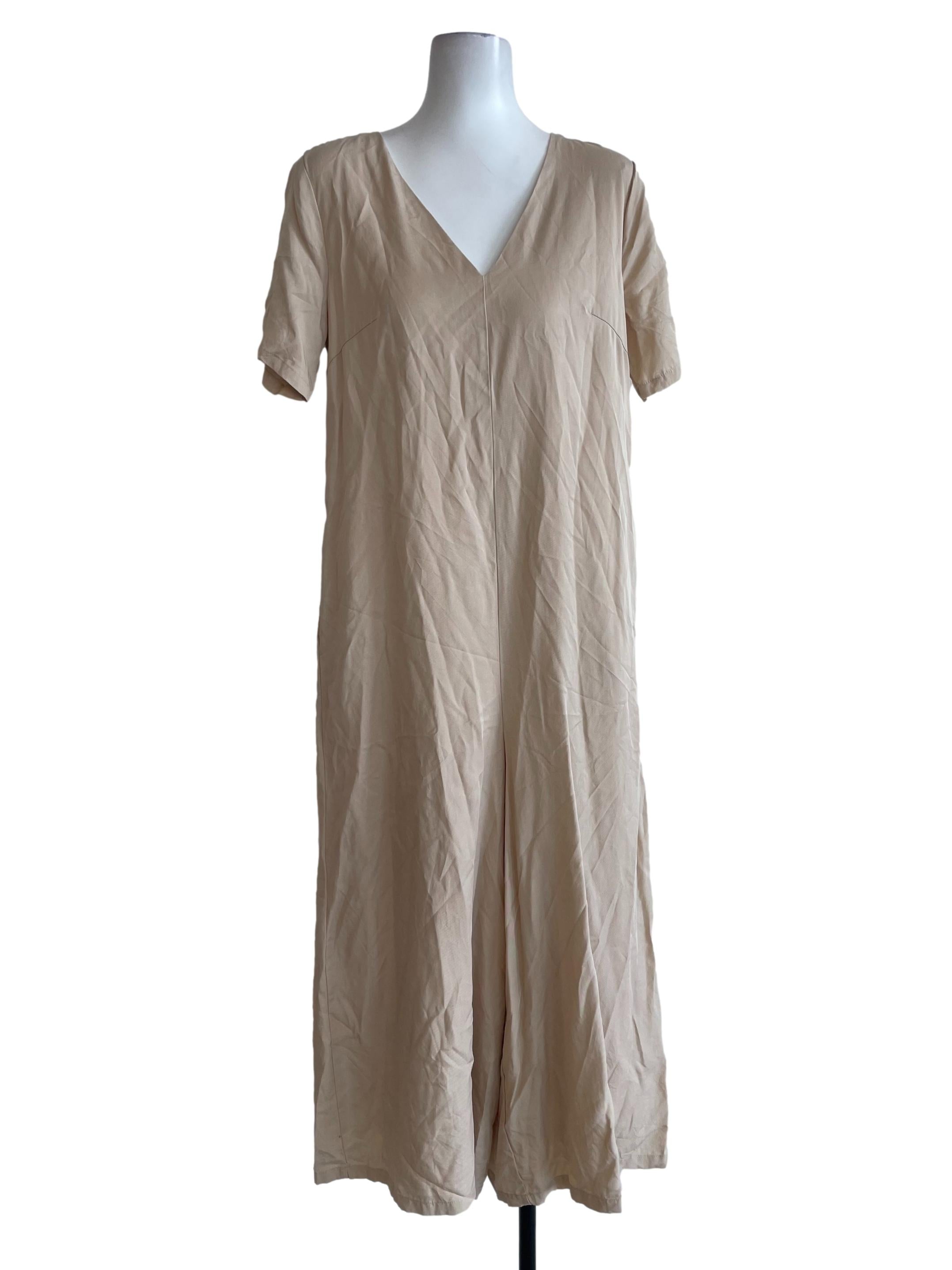 Light Brown Wide Leg Jumpsuit