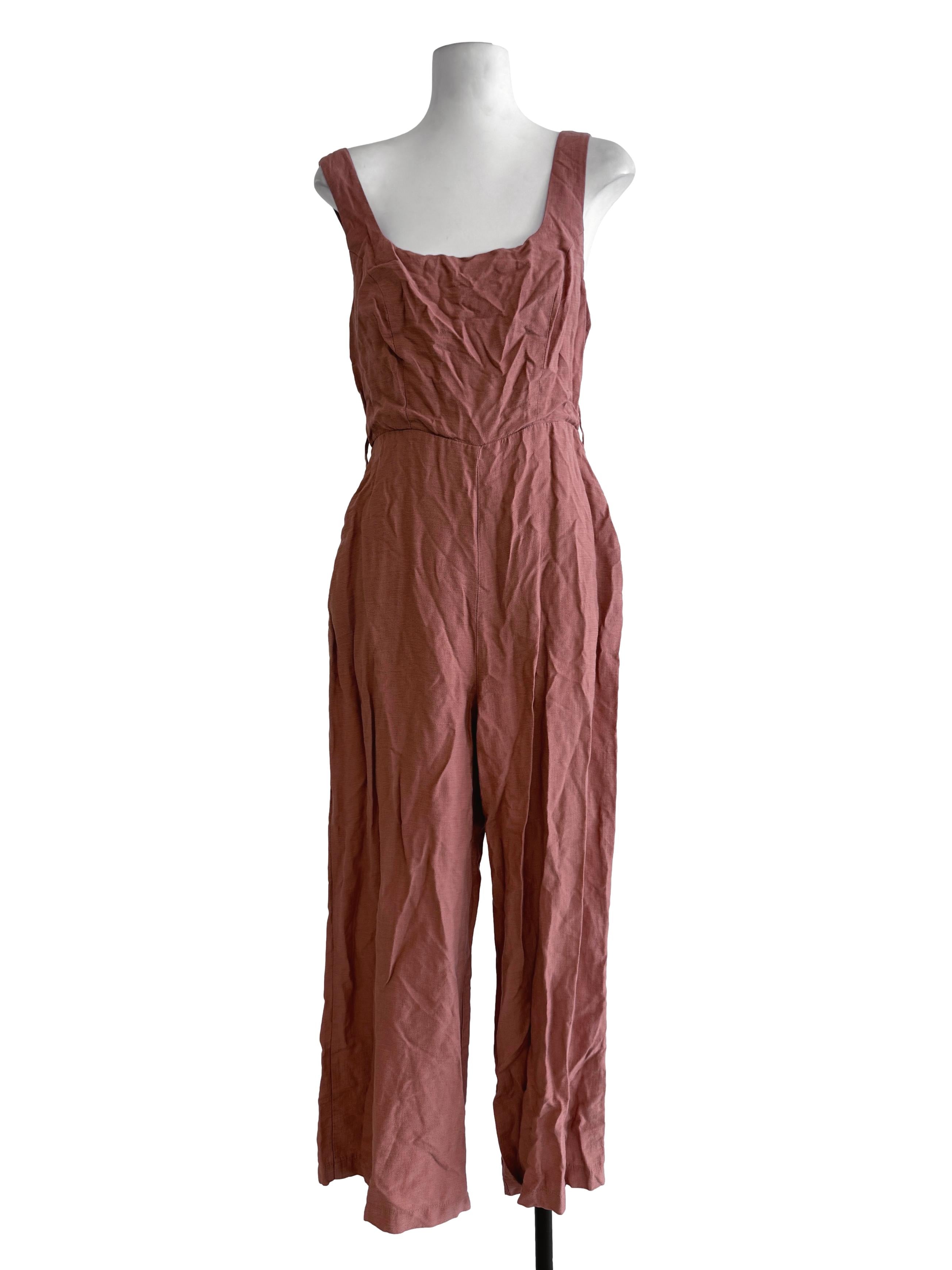 Butter Orange Plain Jumpsuit