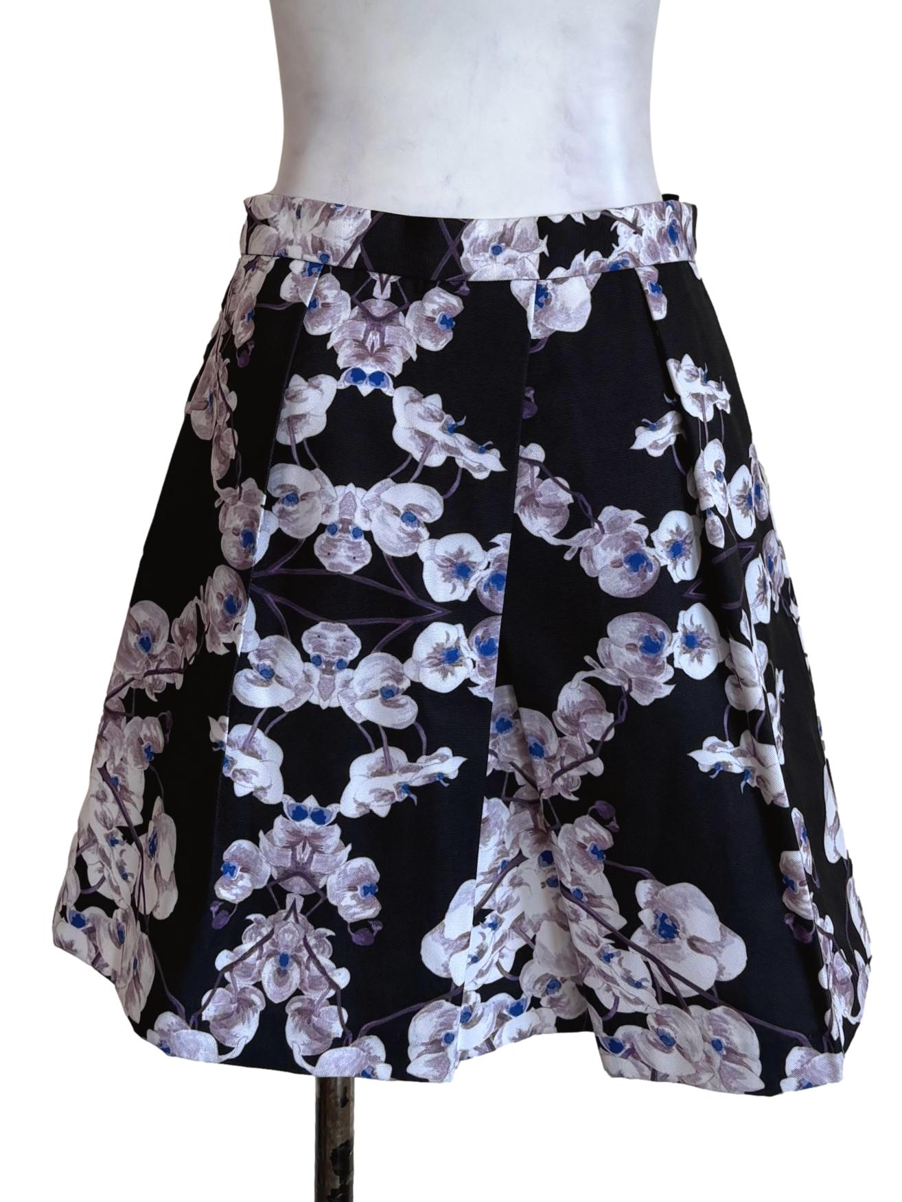 Black Floral Mini Skirt LB