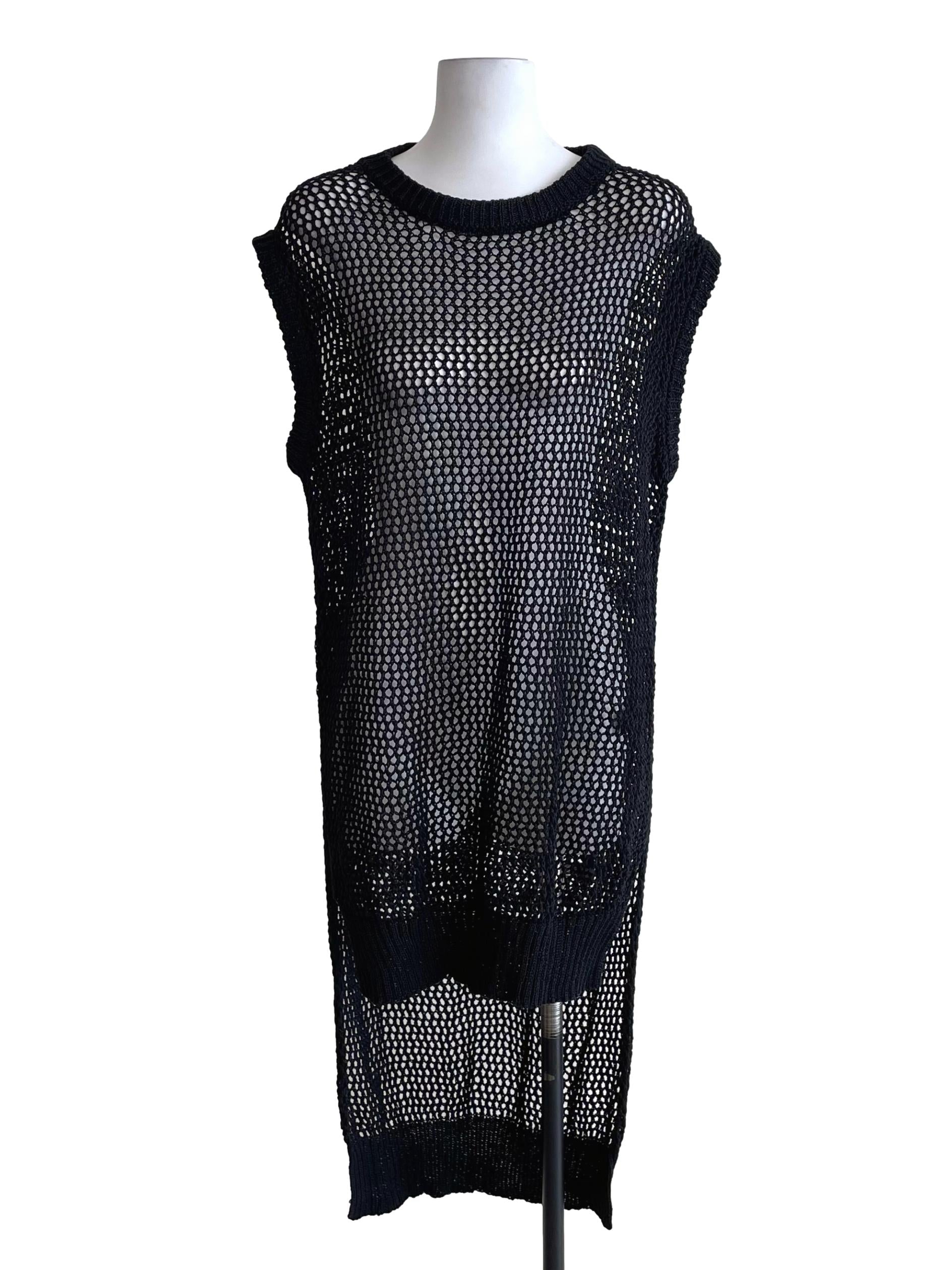 Black Buckled Open Back Knit Dress