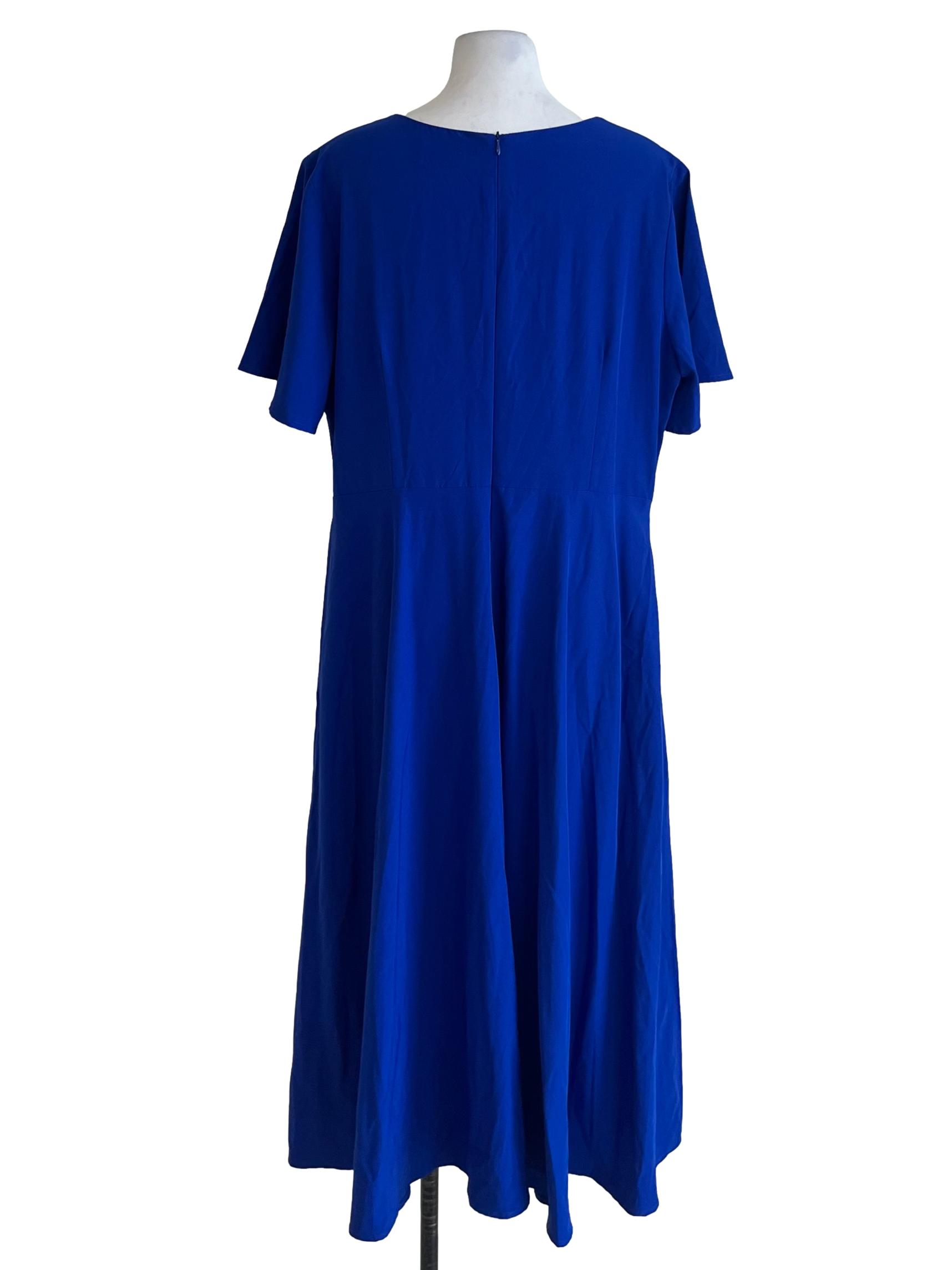 Cobalt Blue V-Neck Empire Dress