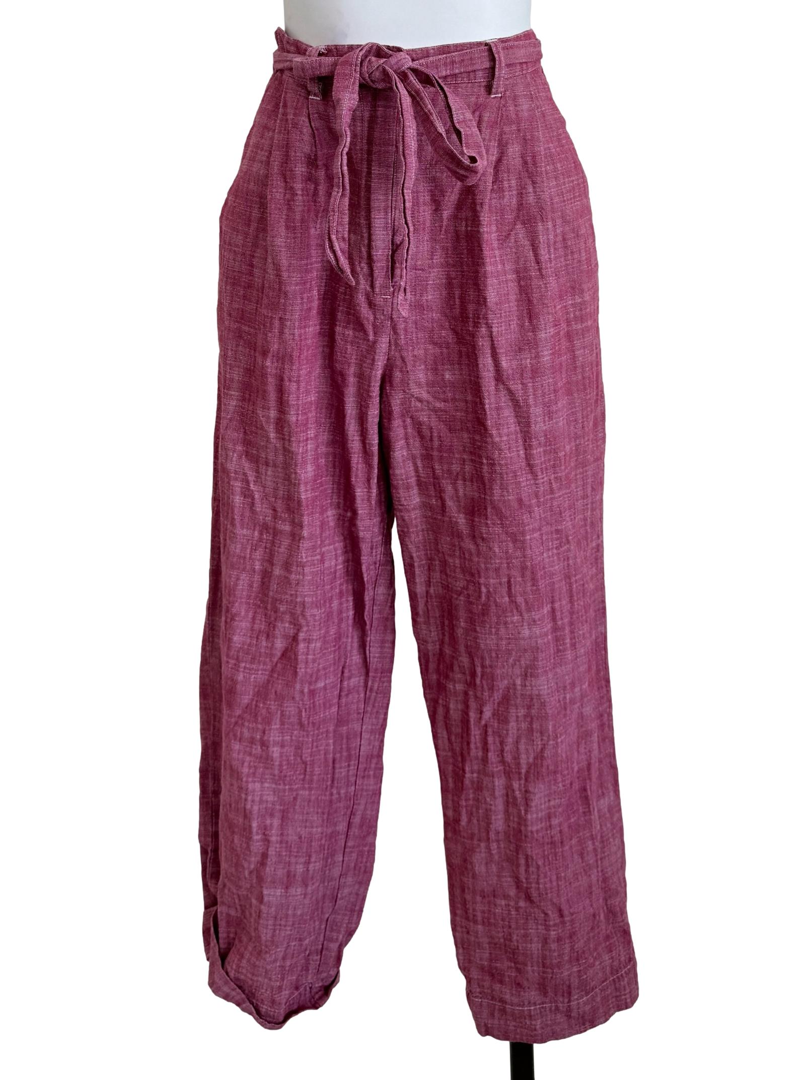 Magenta Pink High Waist Pants