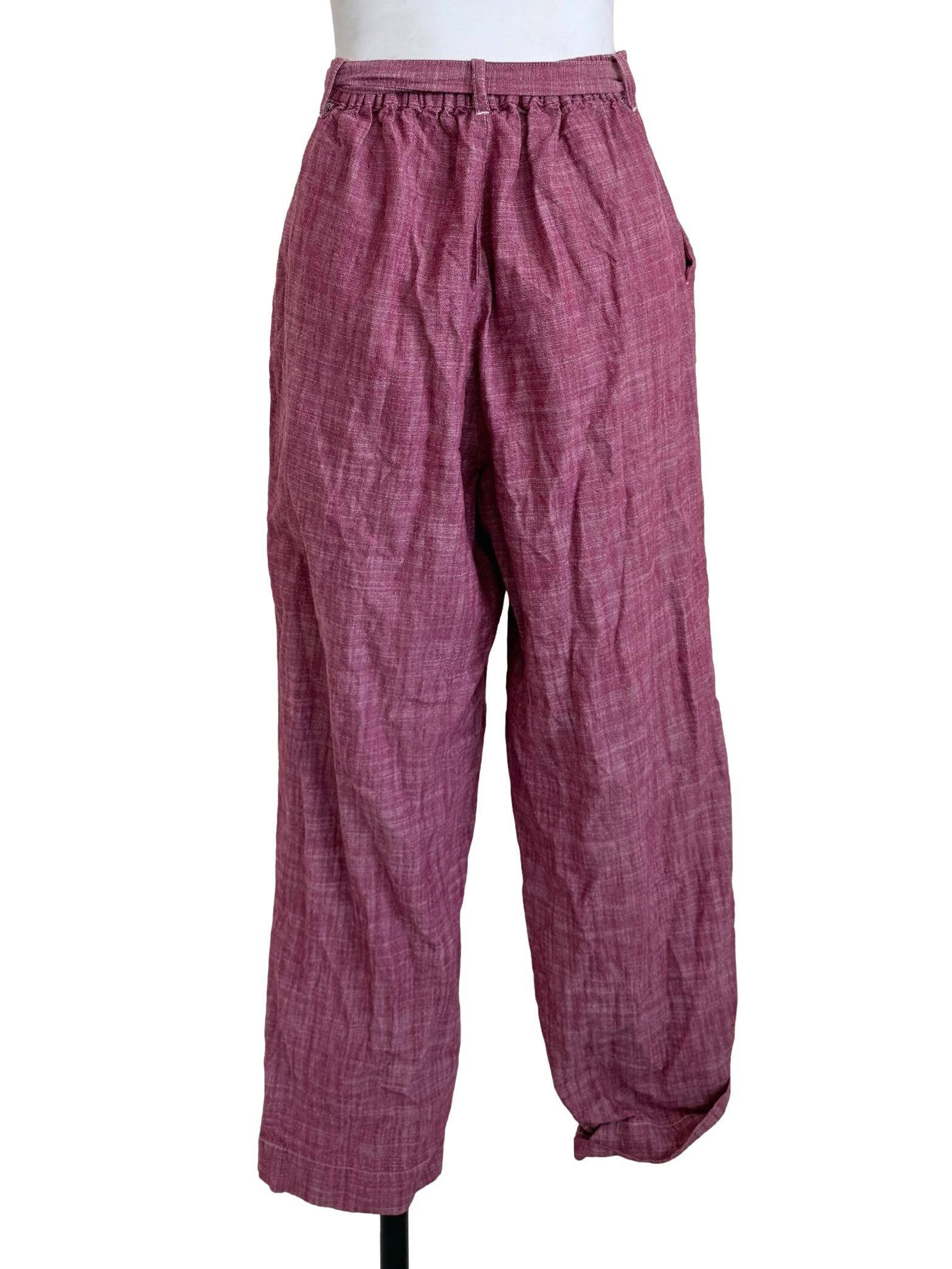 Magenta Pink High Waist Pants