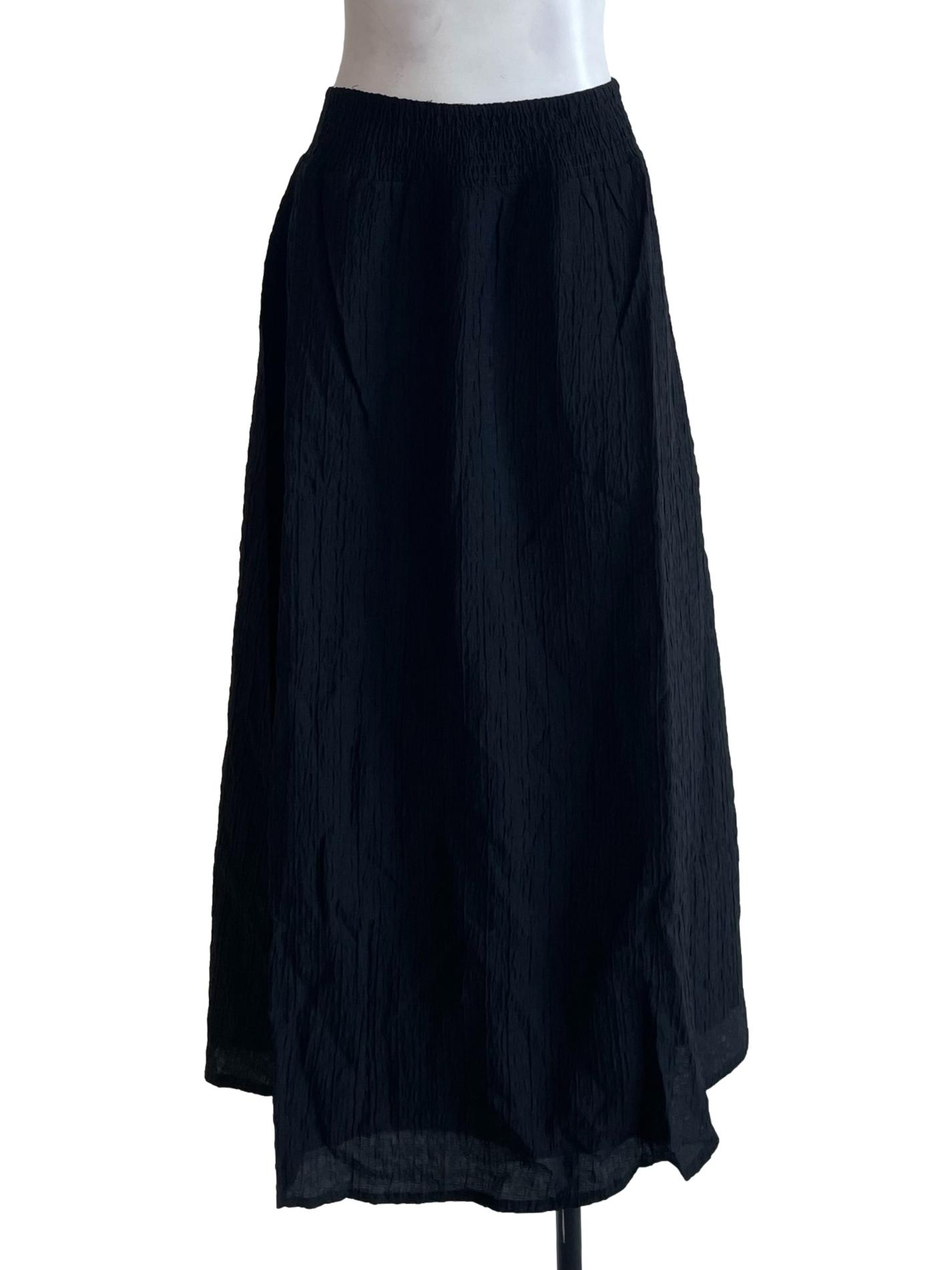 Black Ribbed Skirt